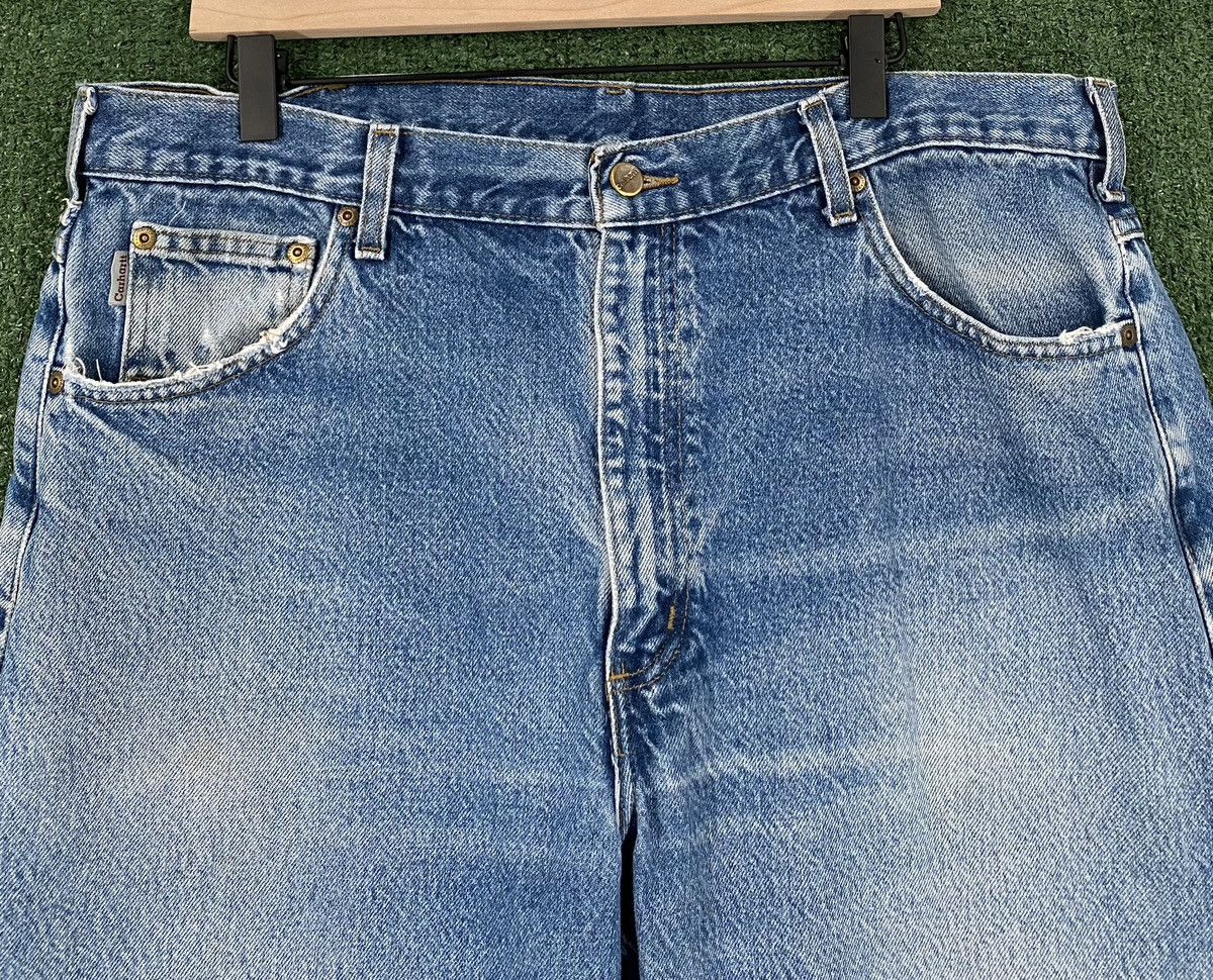 Carhartt Vintage 90’s Carhartt B18 Faded Wiskered Jeans Mens 38x29 Size US 38 / EU 54 - 2 Thumbnail