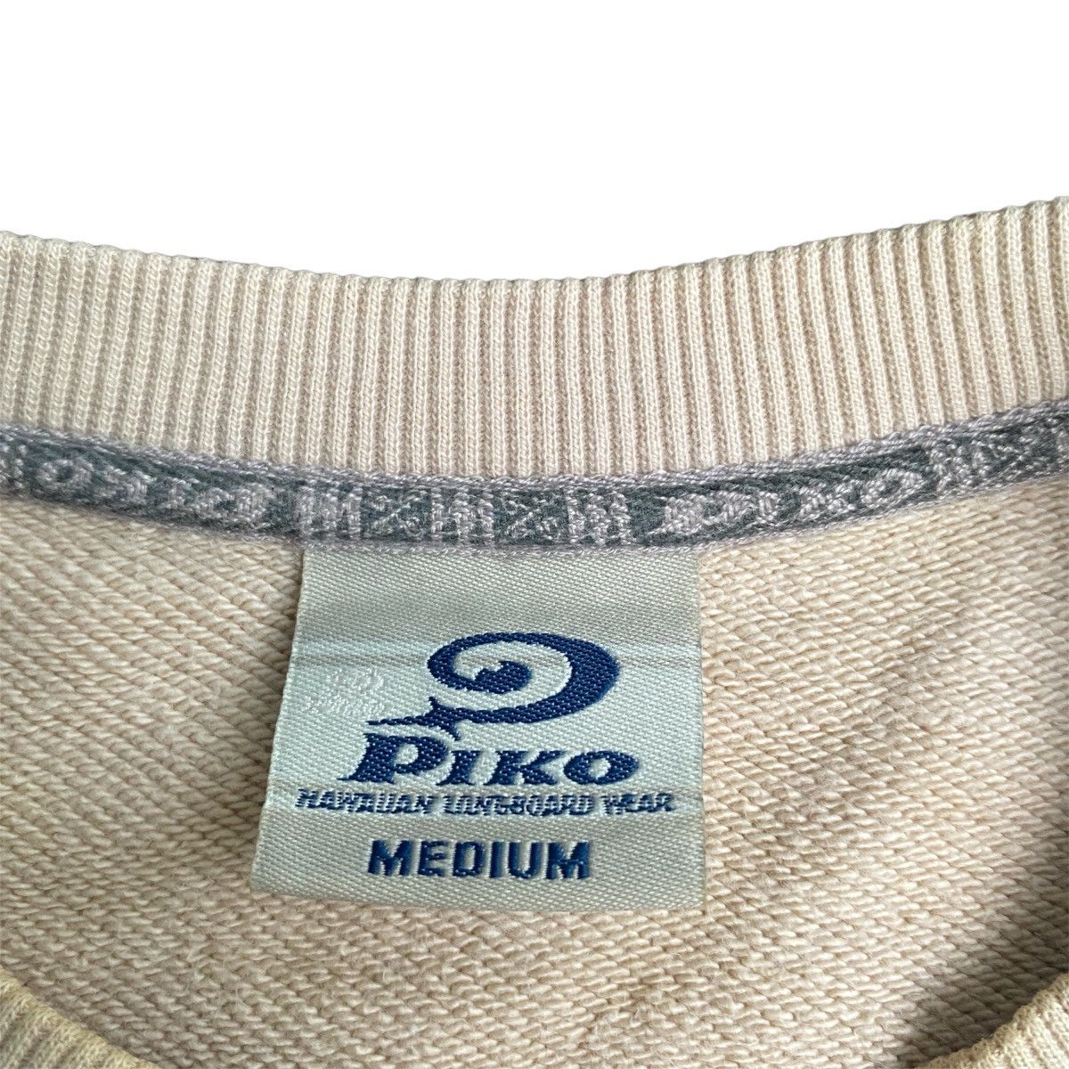 Vintage Vintage 90s Piko Surfboard Beige Sweatshirt Medium Size US M / EU 48-50 / 2 - 5 Thumbnail