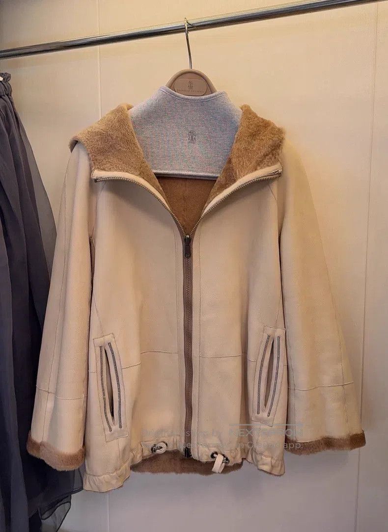 Brunello Cucinelli Brunello Cucinelli Beaded Double-Faced Ram Leather Fur Coa Size S / US 4 / IT 40 - 7 Thumbnail