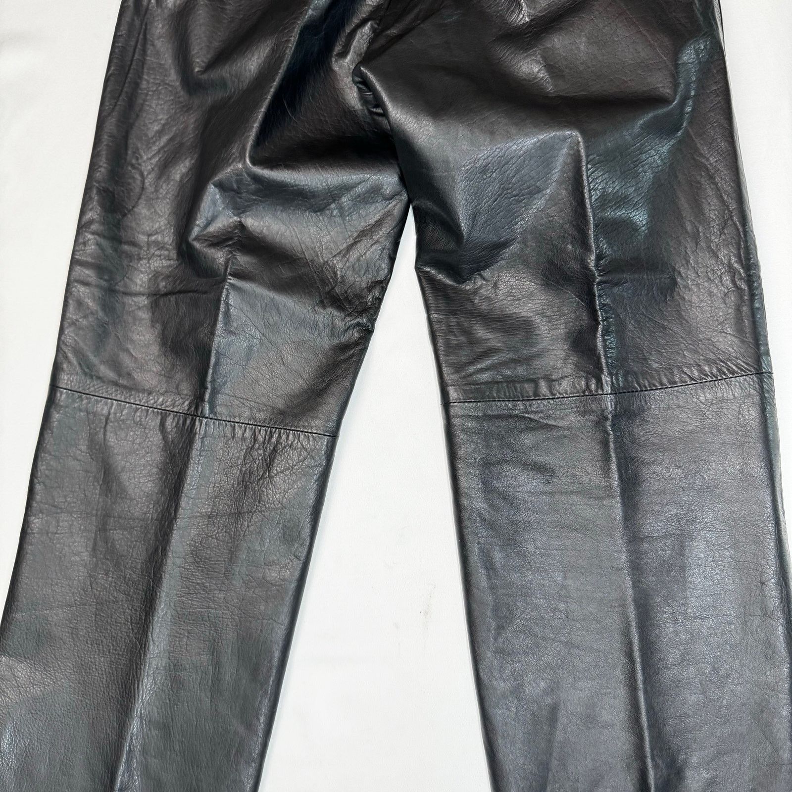 Vintage Vintage 80s 90s Pleated front Leather Pants Men’s 29 Black Size US 29 - 5 Thumbnail