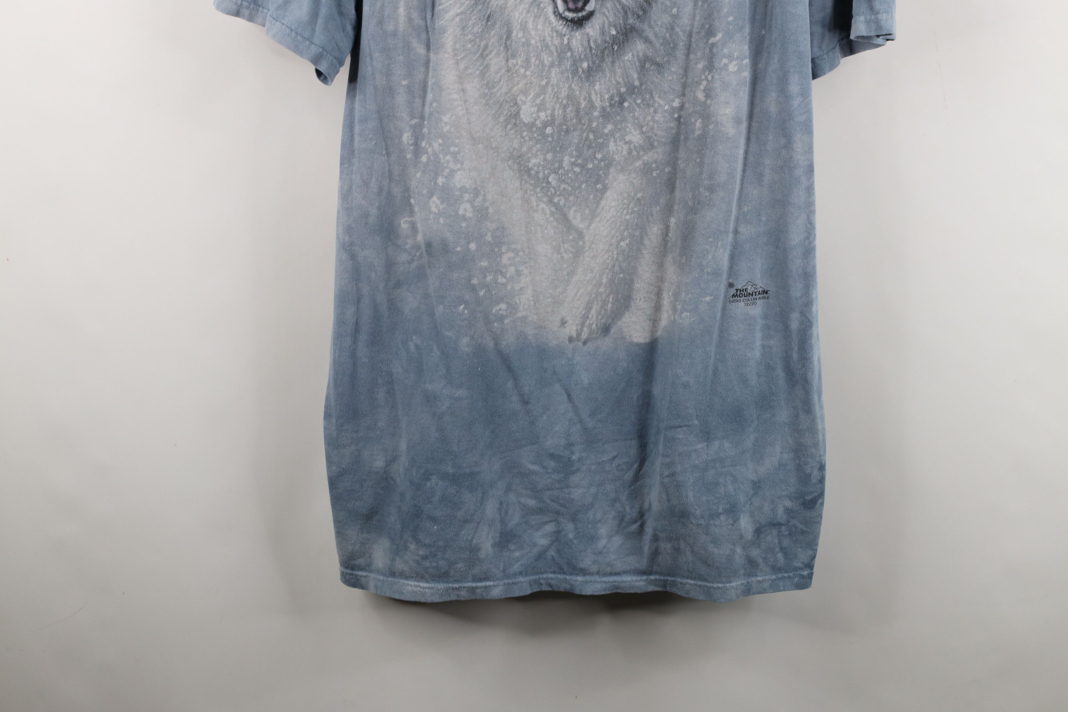 Vintage Vintage Y2K Streetwear Acid Wash Husky Dog Wolf T-Shirt Blue Size US XXL / EU 58 / 5 - 3 Thumbnail