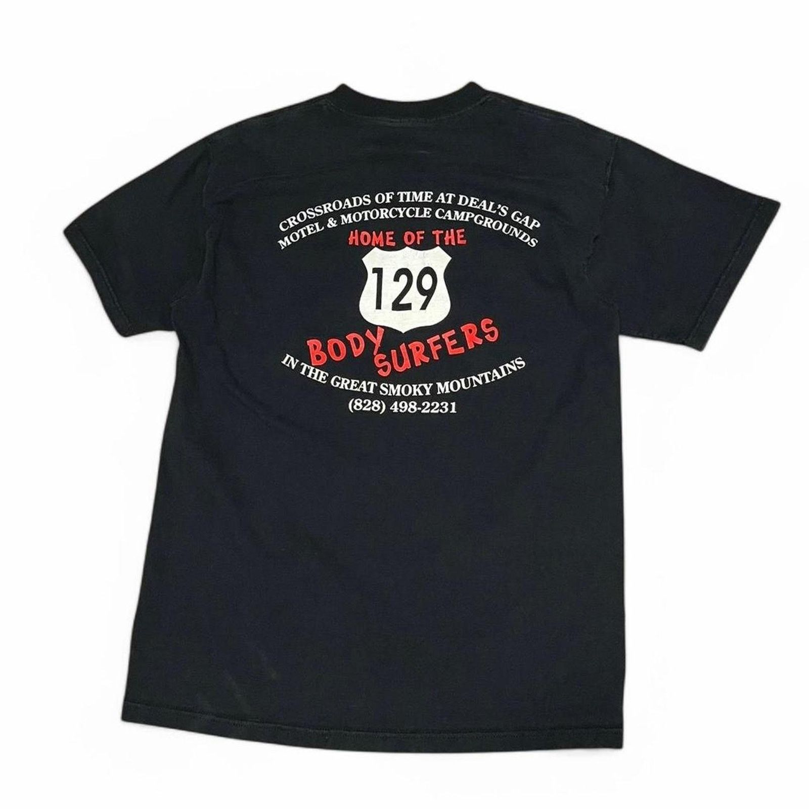 Fruit Of The Loom × Vintage Vintage Y2K Funny Dragon Biker Tee Size US L / EU 52-54 / 3 - 2 Thumbnail