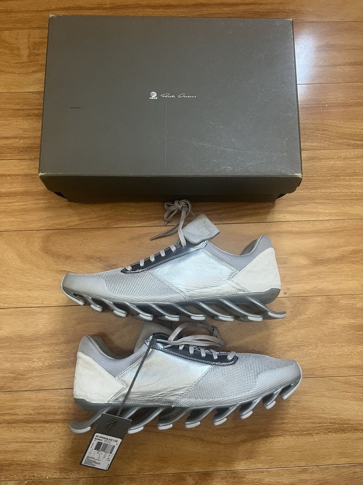 Adidas Rick Owens Rick Owens x Adidas Springblade SS15 FAUN SILVER GREY Grailed