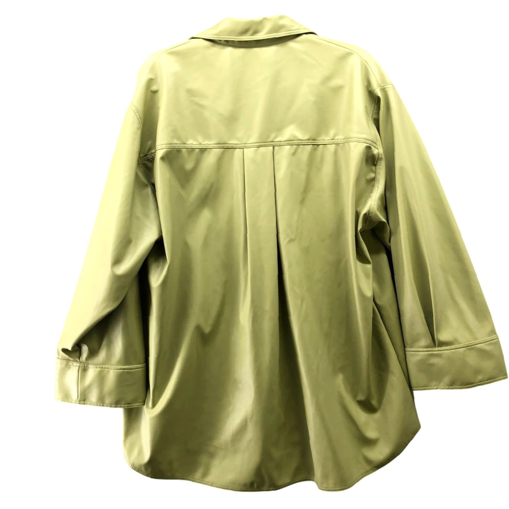 Asos ASOS Faux Leather Oversized Shirt Jacket Womens 4 (S) Lime Green Shacket Shirt Jacket Womens 4 Lime Green ASOS Oversized Shacket Green Casual 90s? Size S / US 4 / IT 40 - 2 Thumbnail