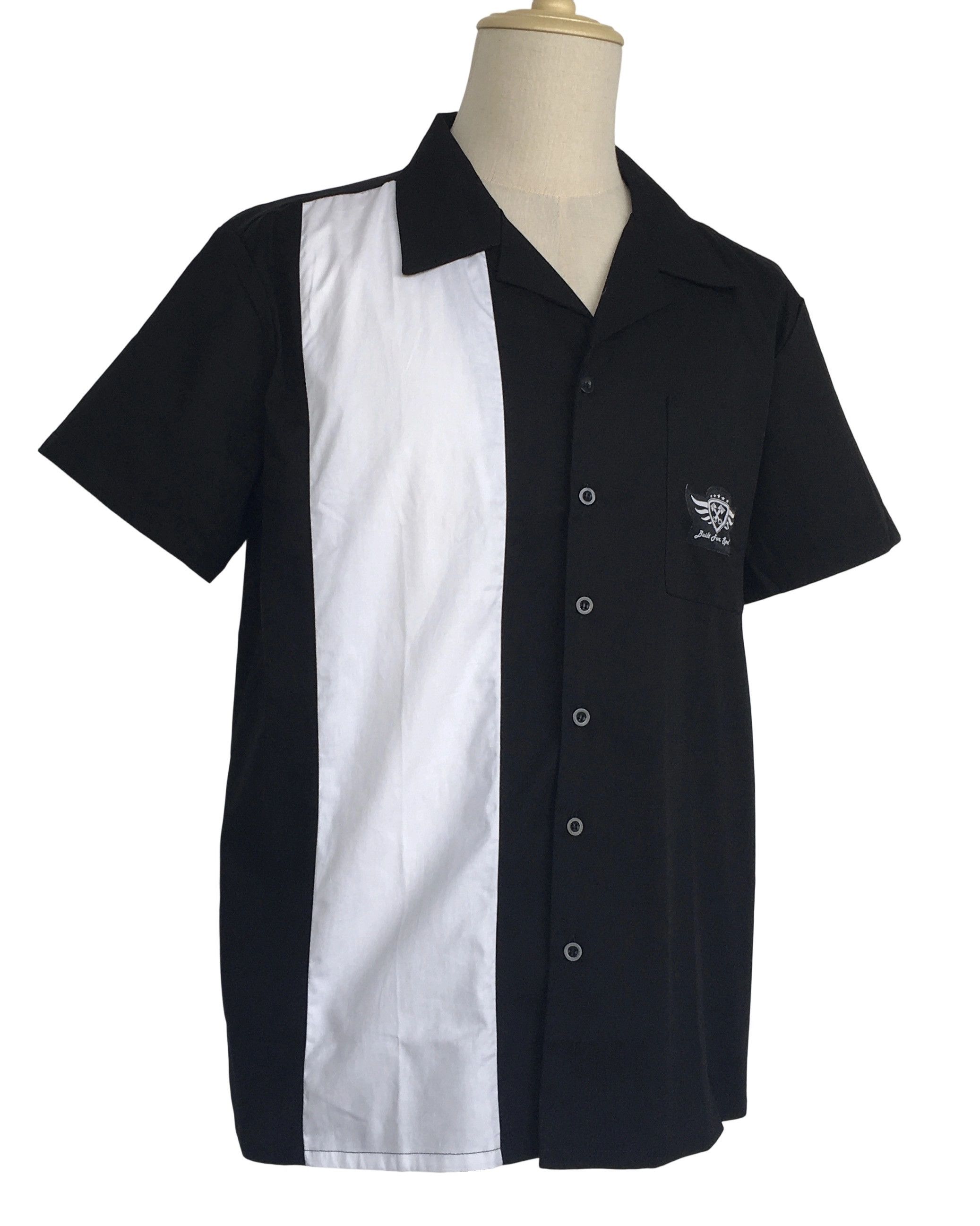 Other Black Men Shirts Patch Pocket White Panel Vintage Style Size US XXL / EU 58 / 5 - 2 Thumbnail