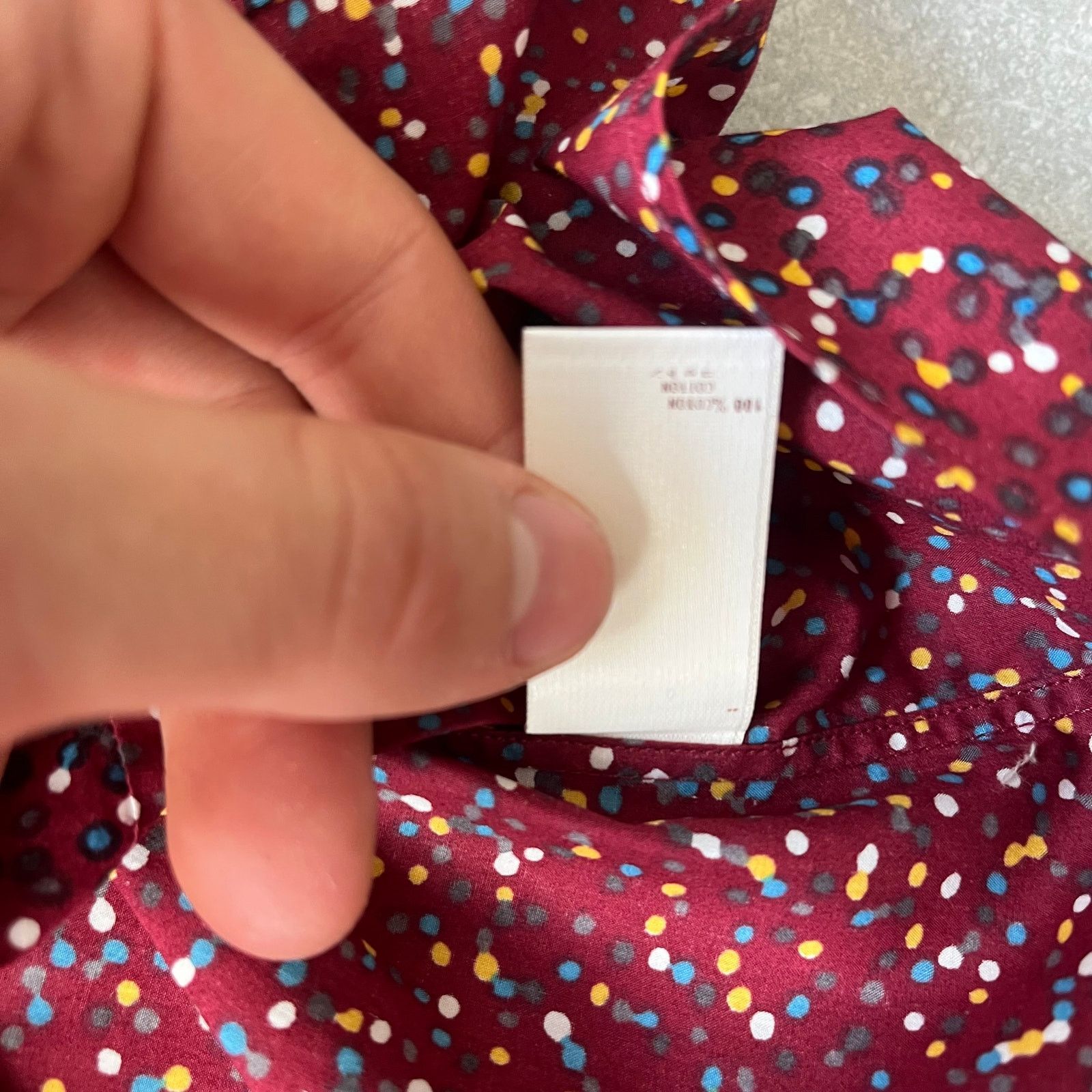 Louis Vuitton Louis Vuitton dot Print Button‑Up Shirt – Burgundy – Size M Size US M / EU 48-50 / 2 - 5 Thumbnail