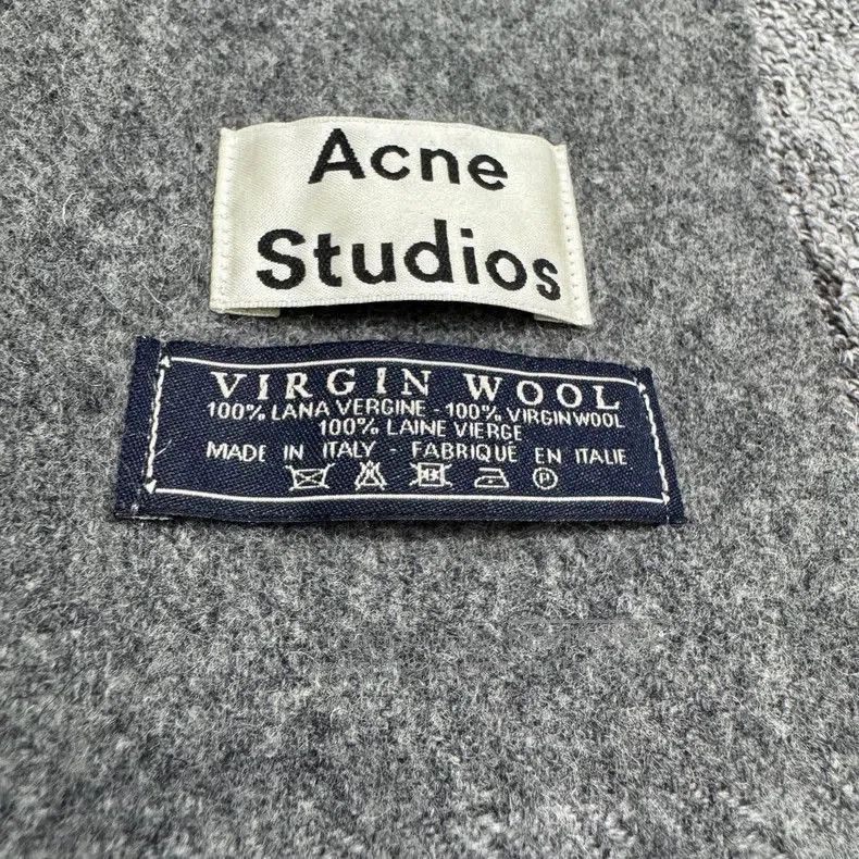 Acne Studios Acne Studios Gray Wool Scarf. Size ONE SIZE - 4 Thumbnail