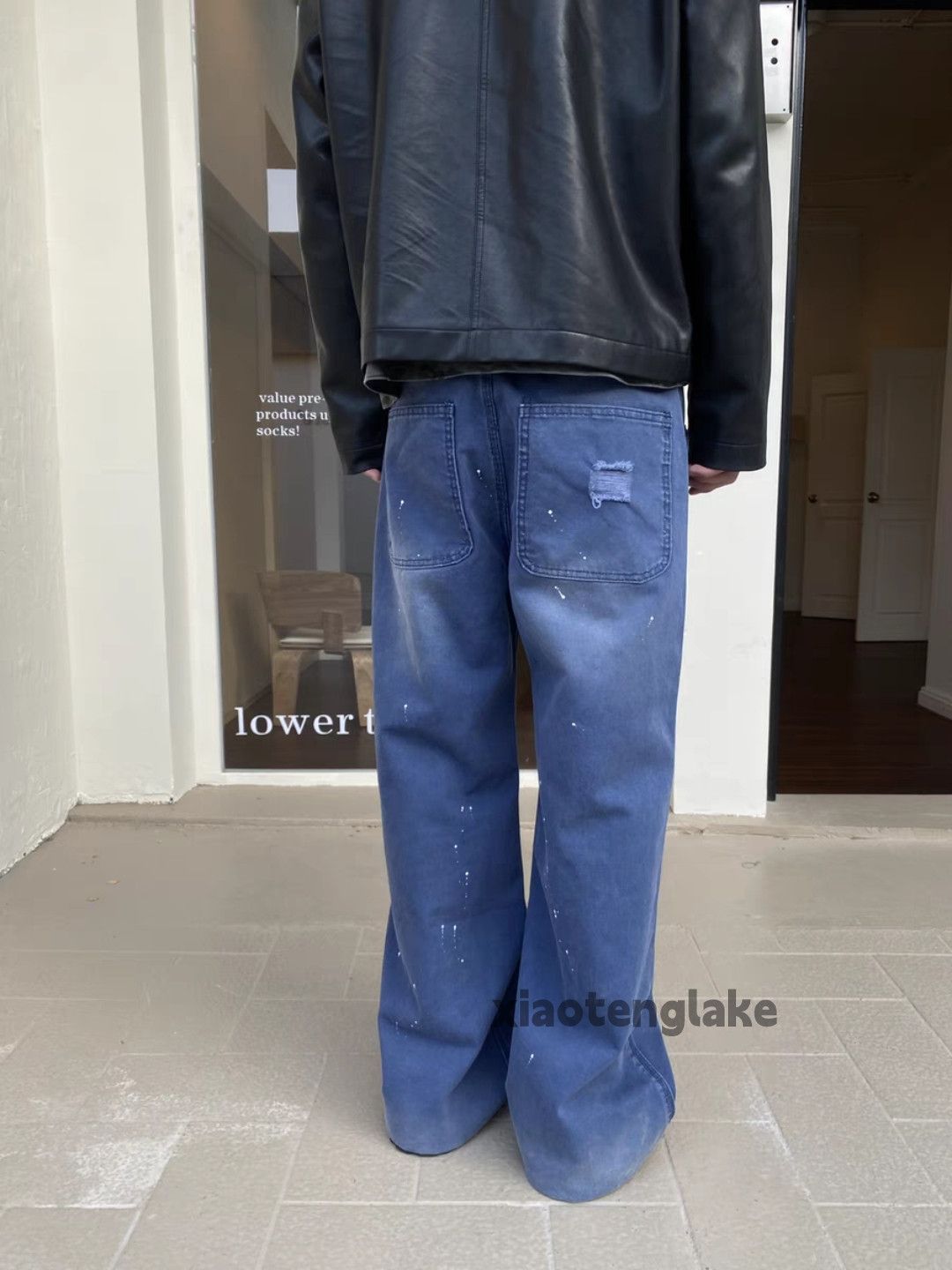 Jean × Vintage washed faded cleanfit skate hiphop carpenter loose jeans Size US 32 / EU 48 - 5 Thumbnail