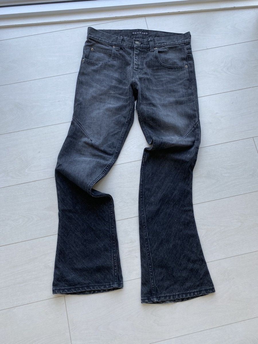 image of Vintage Twisted Leg Curved Gennaro Denim 'stairway To Heaven' in Black, Men's (Size 30)