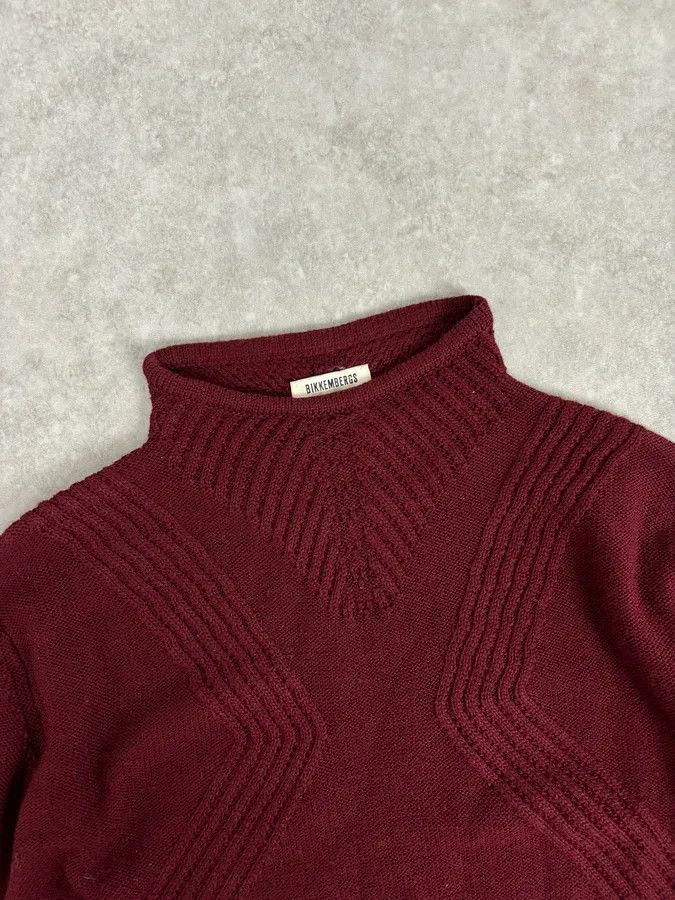 Dirk Bikkembergs 2010s Bikkembergs Burgundy Wool Turtleneck Sweater Size US M / EU 48-50 / 2 - 4 Thumbnail