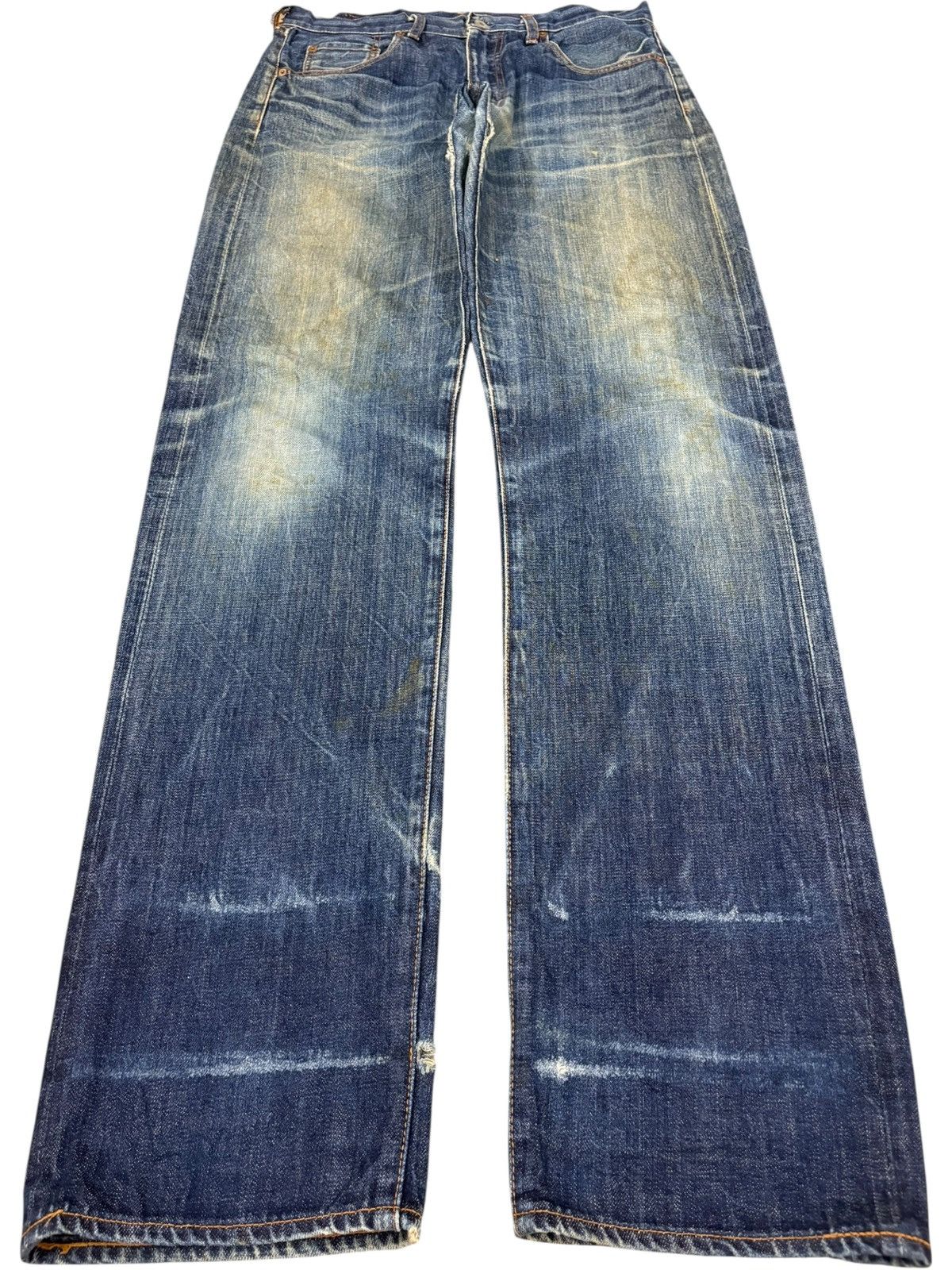 Levi's Levis 80s Levis 502 XX Big E Selvedge Distressed Baggy Jeans Size US 33 - 2 Thumbnail