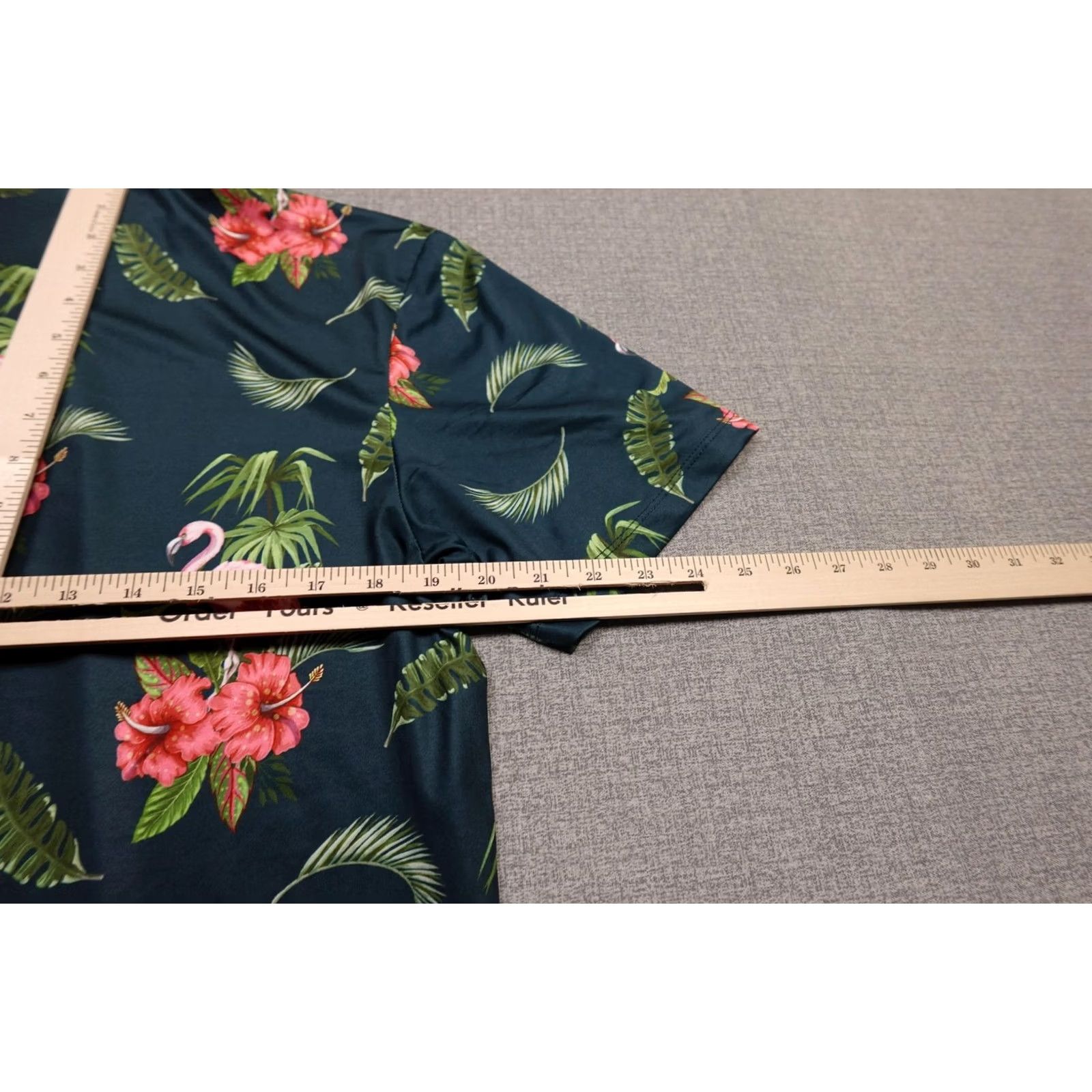 Vintage Yatta Golf Polo Shirt Mens Medium Green Flamingo Floral Print Performance AOP Size US M / EU 48-50 / 2 - 6 Thumbnail