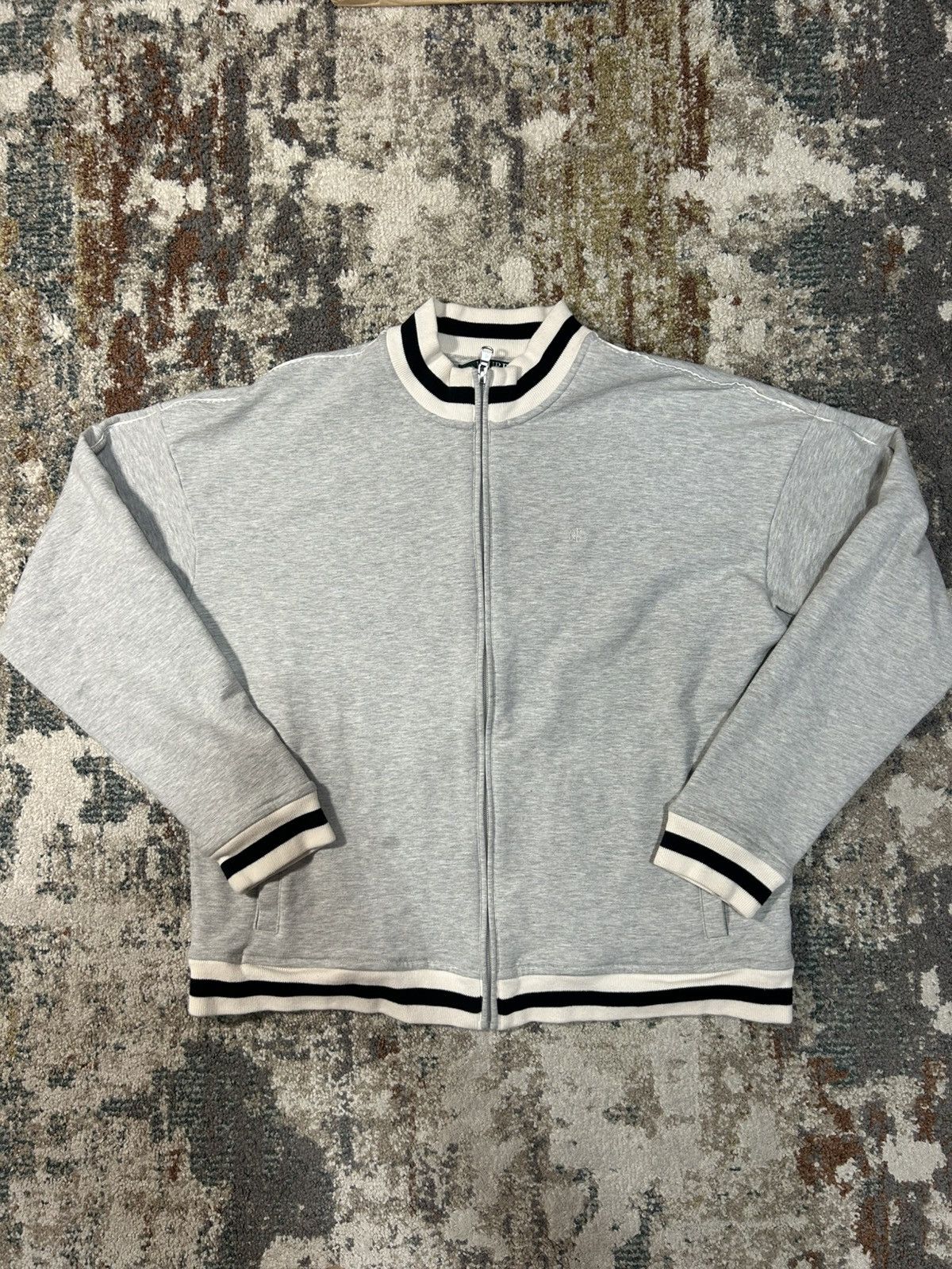Lauren Ralph Lauren Lauren Ralph Lauren Grey Zip Track Jacket Size L / US 10 / IT 46 - 1 Thumbnail
