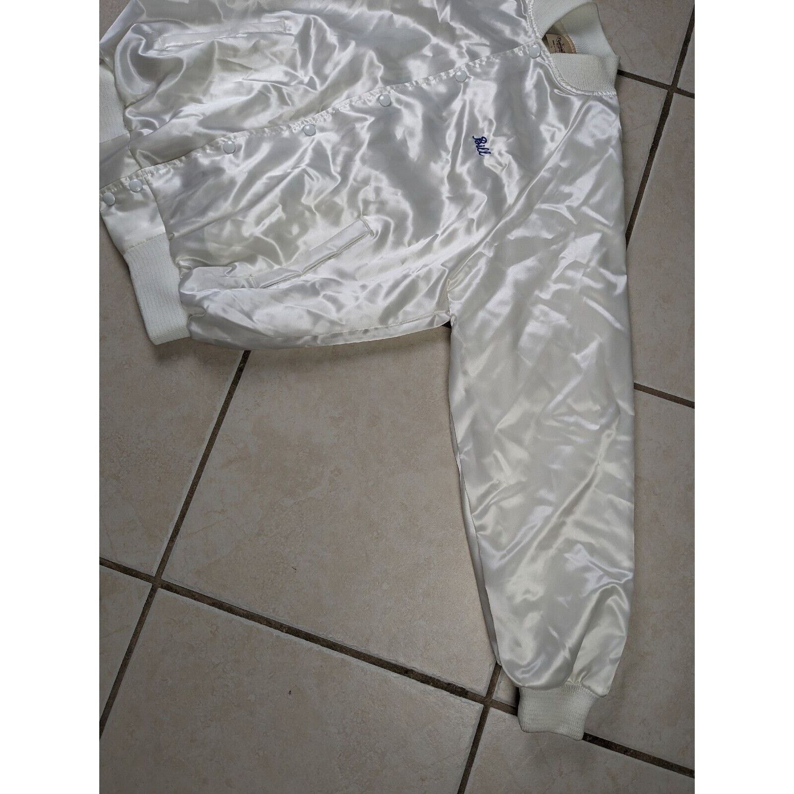 Other Vtg USA Racing Team Satin Bomber Snap Button Jacket Size US L / EU 52-54 / 3 - 6 Thumbnail