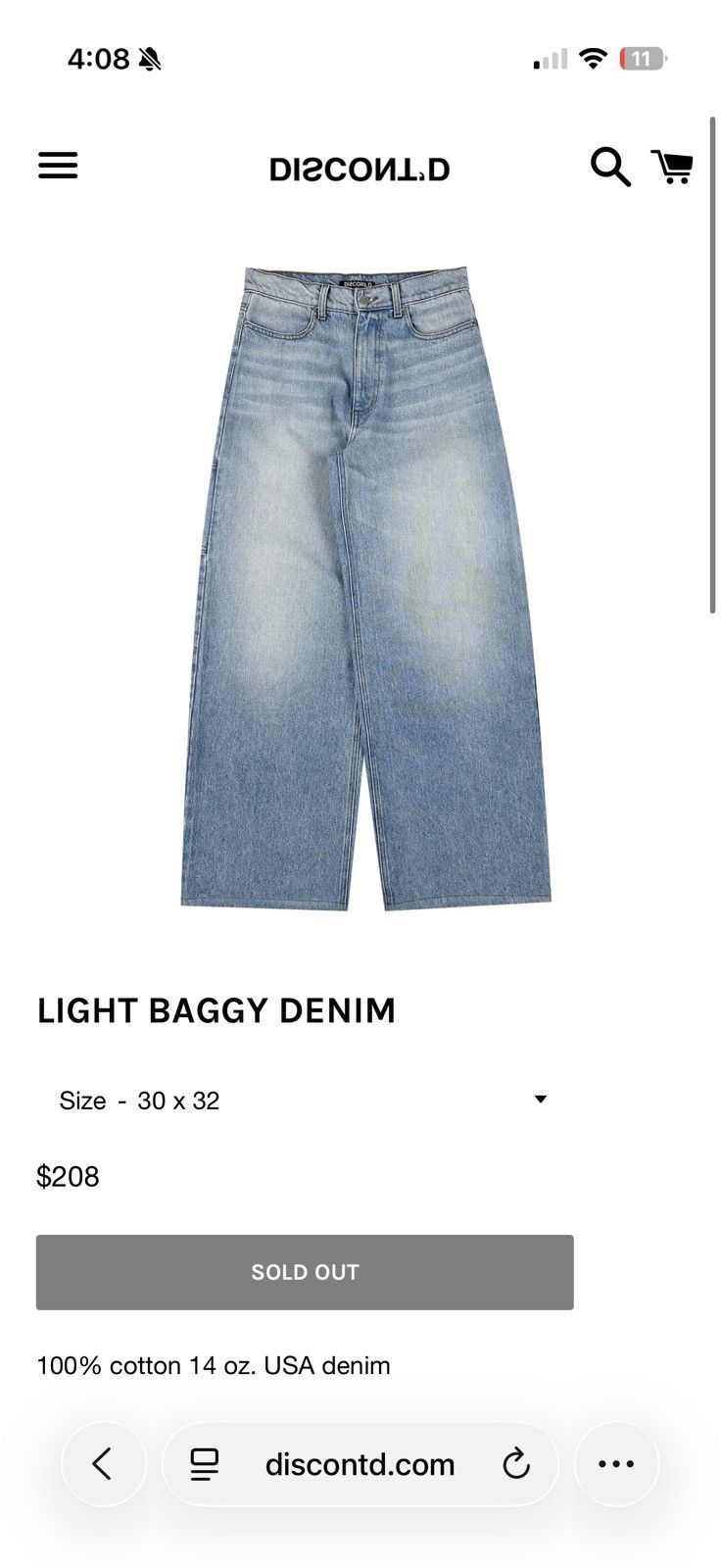 Other DISCONT’D LIGHT BAGGY DENIM Size US 30 / EU 46 - 4 Thumbnail