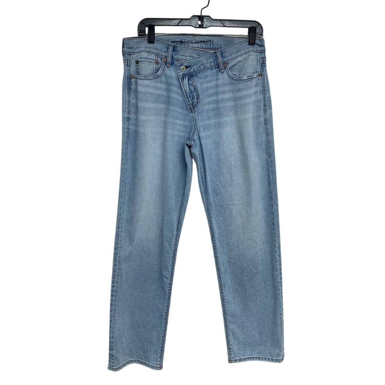 American Eagle Outfitters New American Eagle Womens 10 Strigid Ex Boyfriend Blue Jeans Size 32" / US 10 / IT 46 - 1 Thumbnail