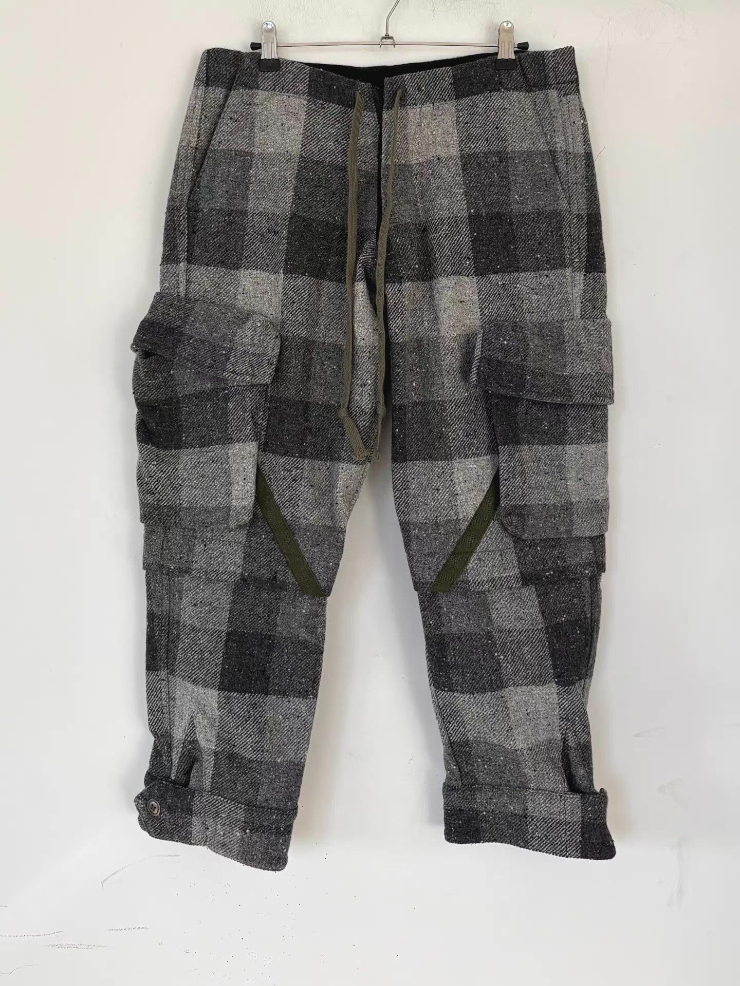 Greg Lauren Greg Lauren Men's Wool-blend Plaid Cargo Pants Ｑ21 Size US 32 / EU 48 - 1 Thumbnail