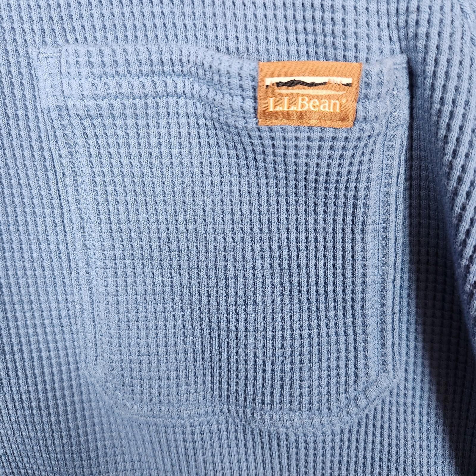 L.L. Bean LL Bean Waffle Knit Henley Blue Size 2XL Size US XXL / EU 58 / 5 - 3 Thumbnail