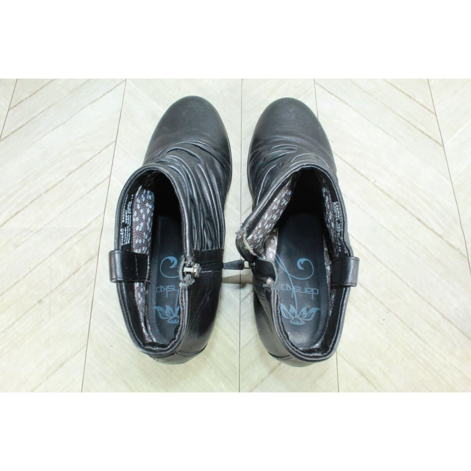 Dansko × Leather Dansko Ruched Buffy Womens Heeled Ankle Booties Size US 10 / IT 40 - 7 Thumbnail