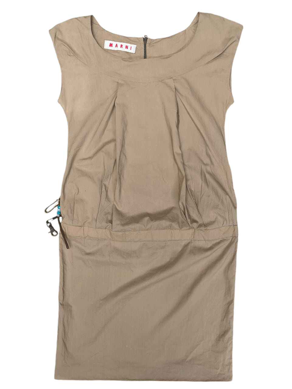 Marni Mini Dress Marni Khaki Size S / US 4 / IT 40 - 6 Thumbnail