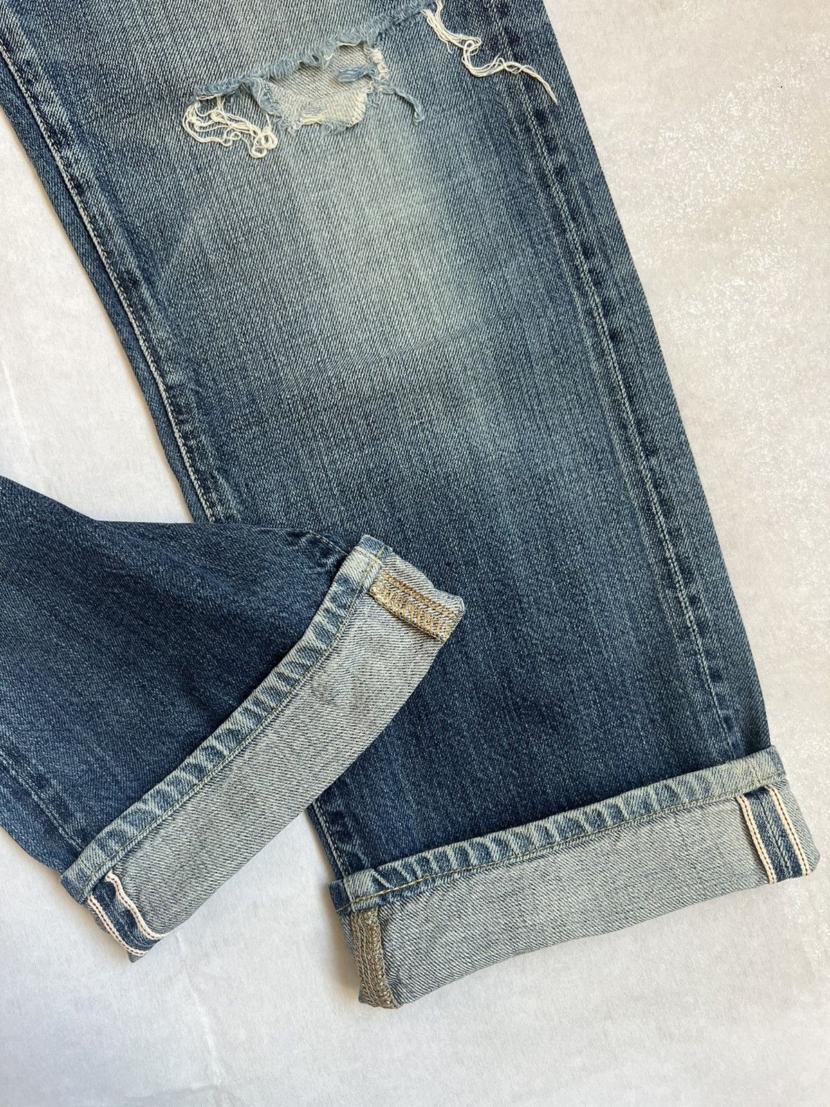 Uniqlo Uniqlo Selvedge Regular Fit Distressed Denim Size US 30 / EU 46 - 6 Thumbnail