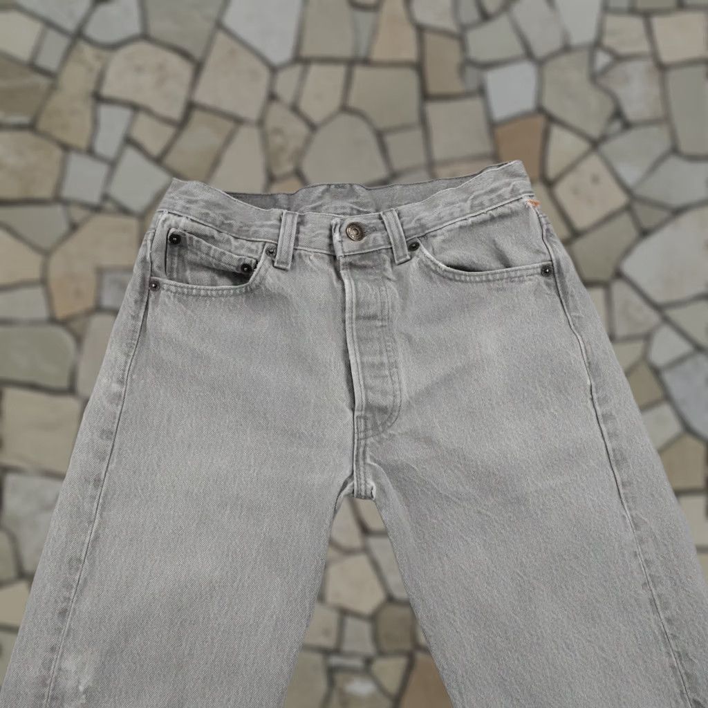 Levi's VINTAGE Levi's Jeans Mens 28x30 Gray Denim 501 Button Fly Light Wash Faded 90s Size US 28 / EU 44 - 1 Thumbnail