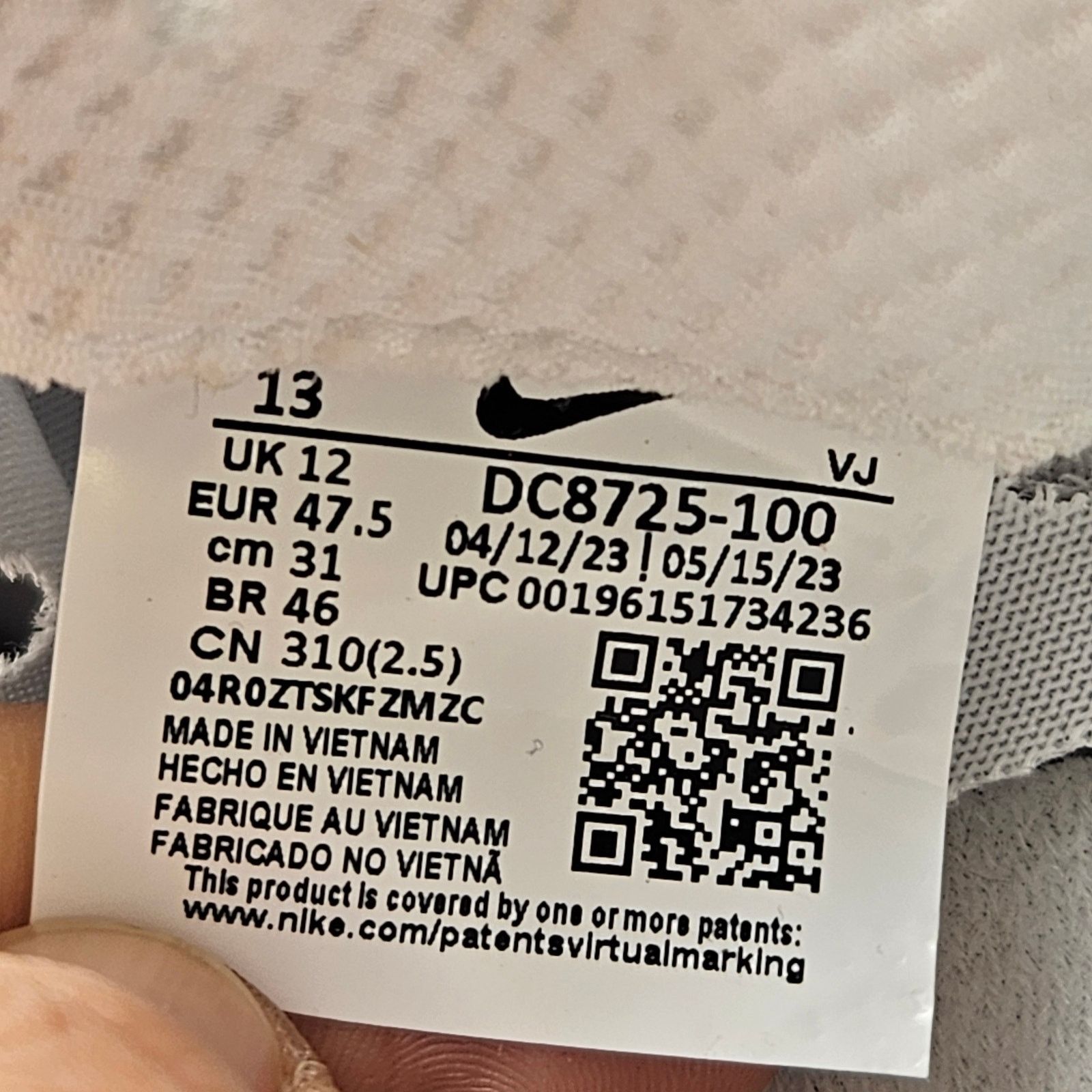 Nike NIKE MEN'S 13 ZOOM RIVAL DISTANCE TRACK SPIKES WHITE BLACK Size US 13 / EU 46 - 6 Thumbnail