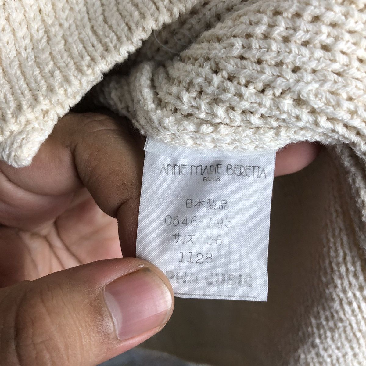 Homespun Knitwear × Japanese Brand Anne Marie Berretta White Knitwear cardigan #A289 Size L / US 10 / IT 46 - 11 Thumbnail