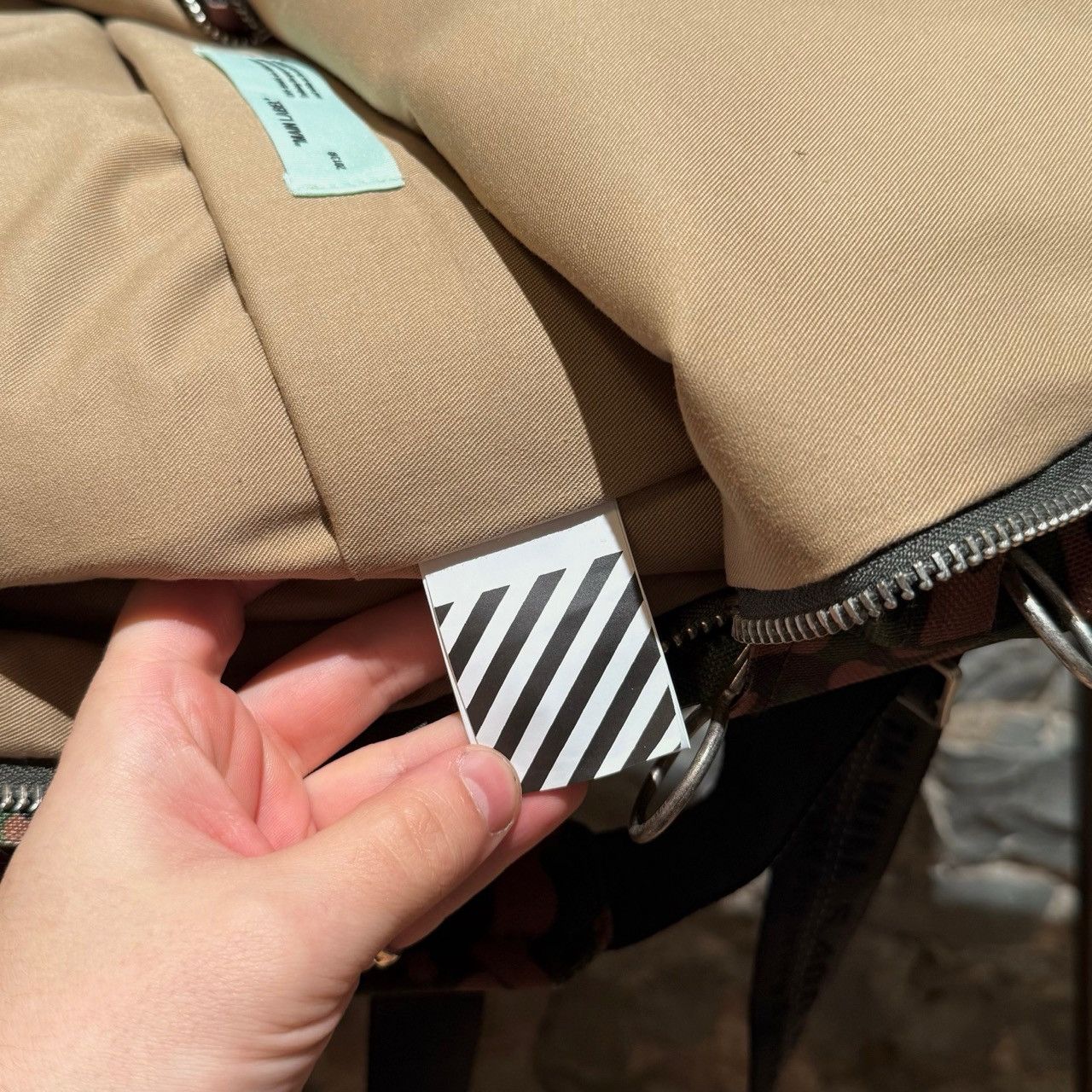 Off-White Off-white Green Camouflage Arrow Print Backpack Size ONE SIZE - 15 Thumbnail