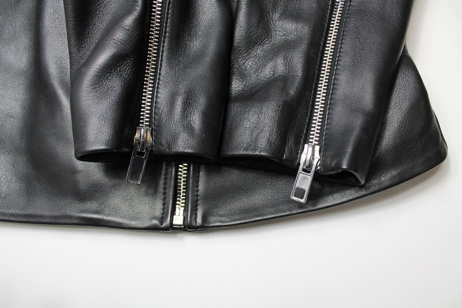 Sandro SANDRO Veinarde Jacket Women's LARGE Leather Biker Size L / US 10 / IT 46 - 6 Thumbnail