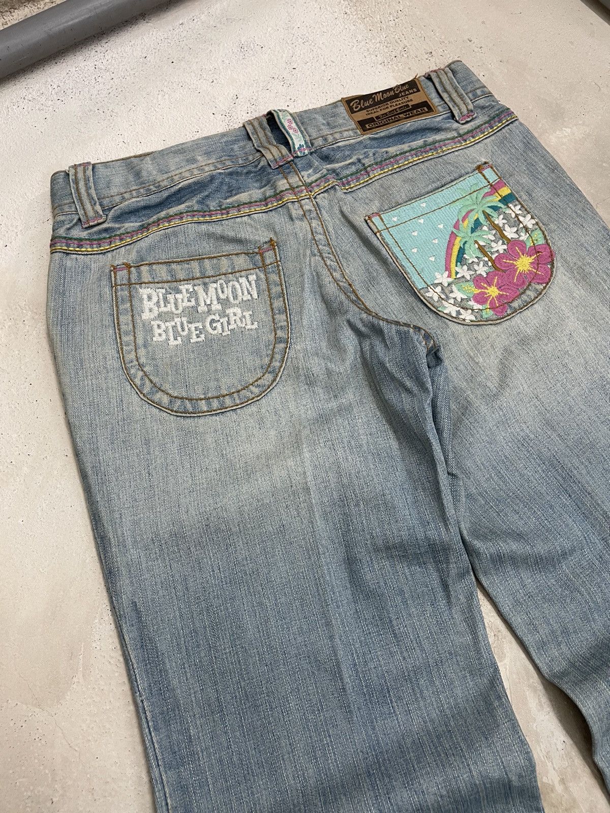 Hysteric Glamour Vintage Blue Moon Blue Girl Embroidery Clone Devgru Style Size 26" / US 2 / IT 38 - 12 Thumbnail