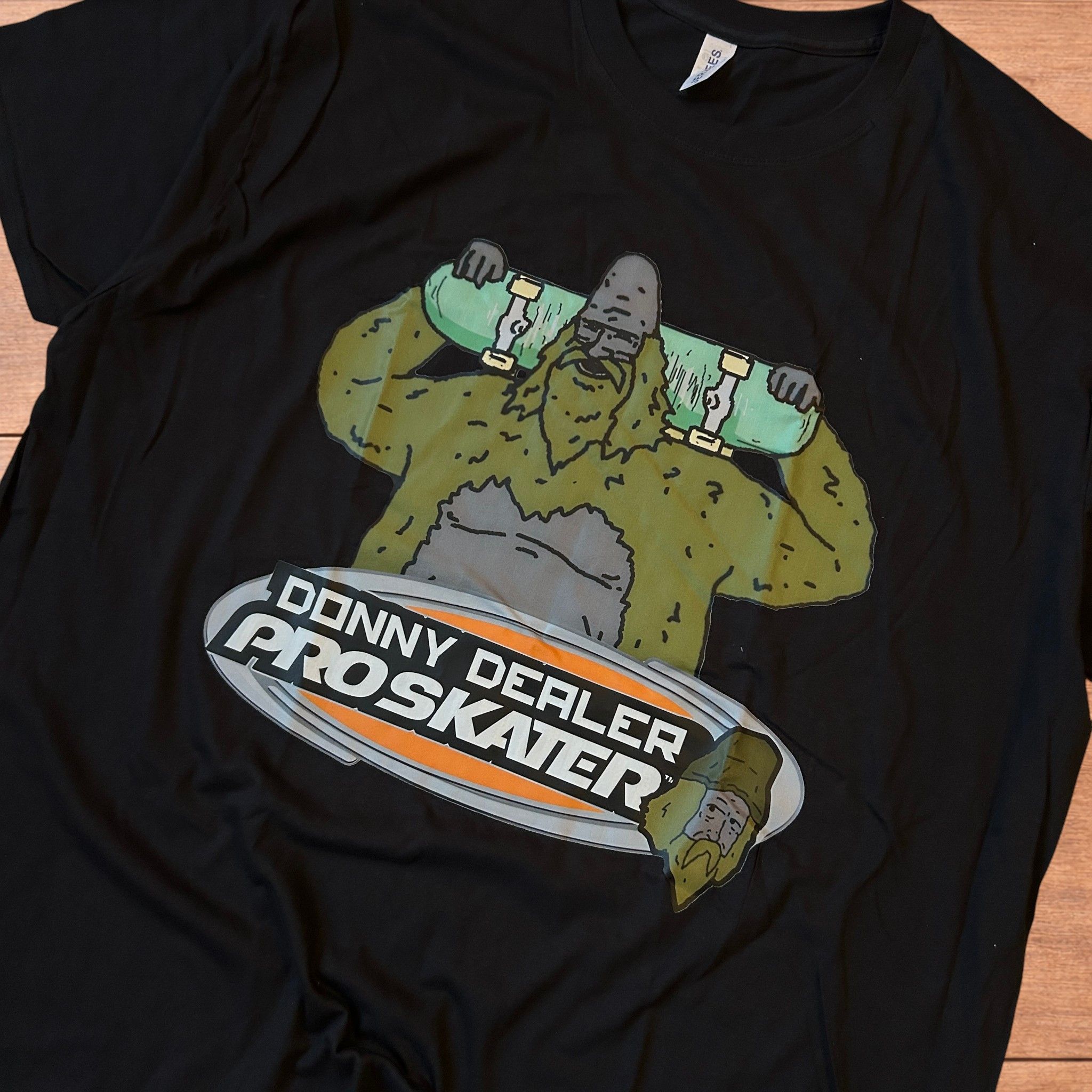 Japanese Brand Big Lez Show Donny Dealer skater tshirt top in black. Size US L / EU 52-54 / 3 - 3 Thumbnail