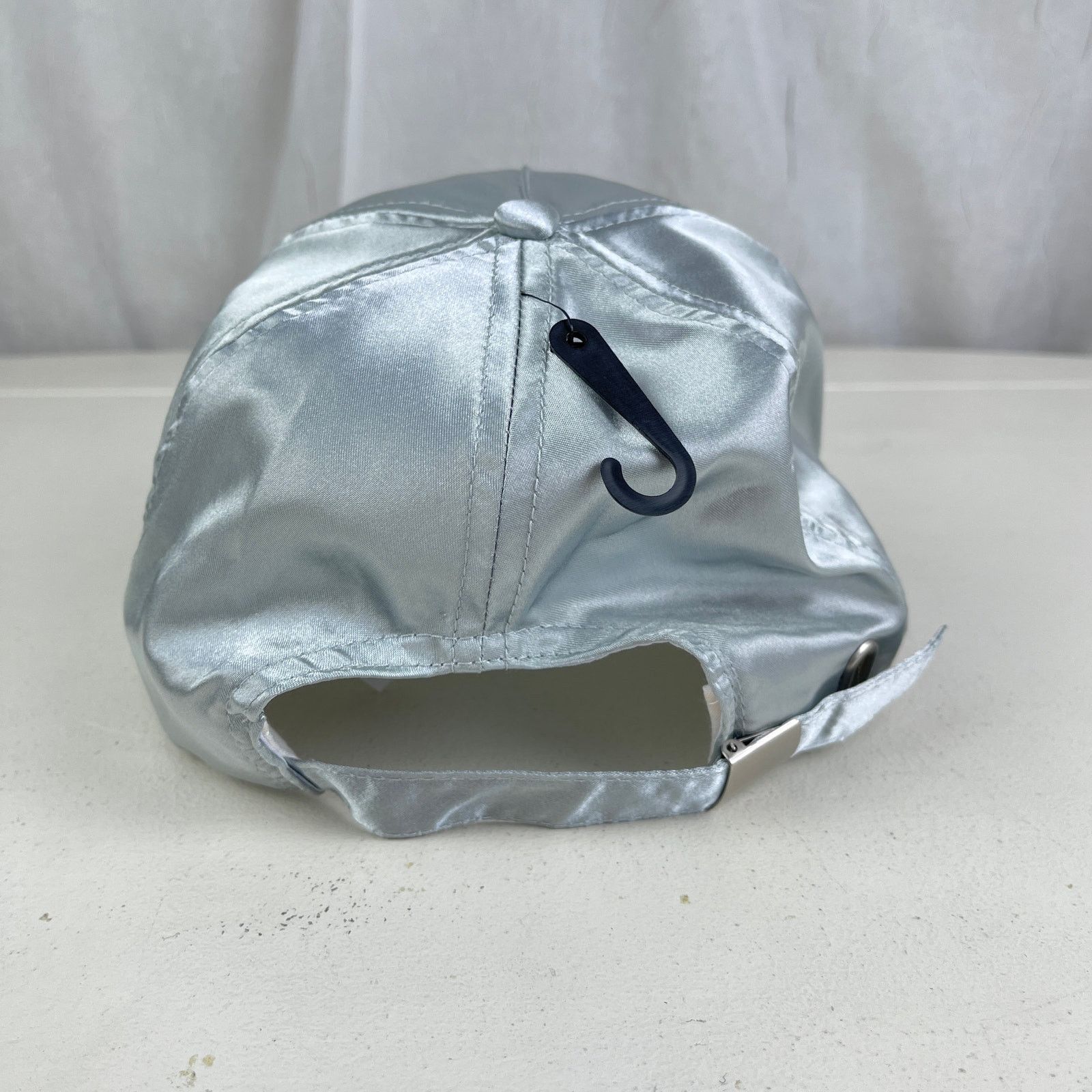 Forever 21 Shiny Silver Satin Baseball Cap Dad Hat Y2K Futuristic Cyber Size ONE SIZE - 14 Thumbnail