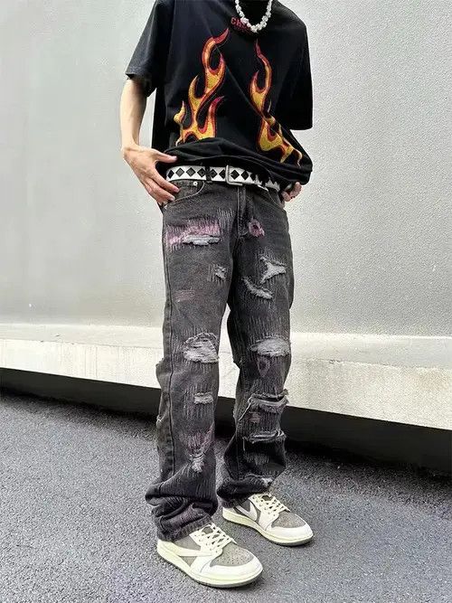 Cantarelli y2k damaged patch faded jeans Size US 32 / EU 48 - 2 Thumbnail