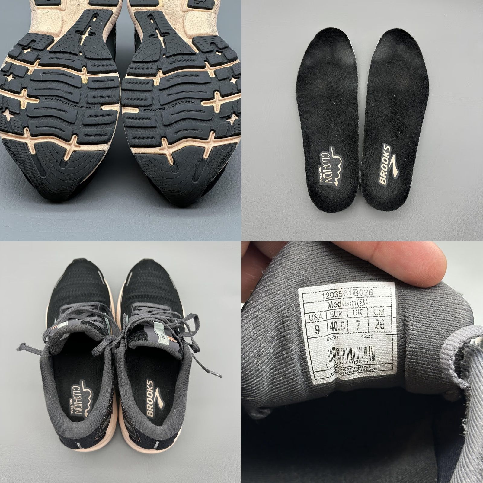 Brooks Brooks Ghost 14 Black Peach Women's Running Athletic 9 B Shoe Sneaker Adult Women 1203561B026 Size US 9 / IT 39 - 9 Thumbnail