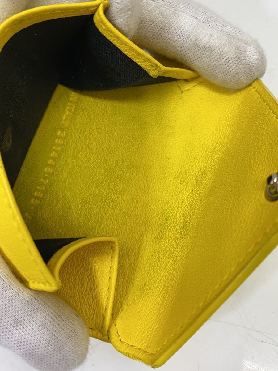Balenciaga Balenciaga Leather Tri-Fold Wallet Yellow Size ONE SIZE - 5 Thumbnail
