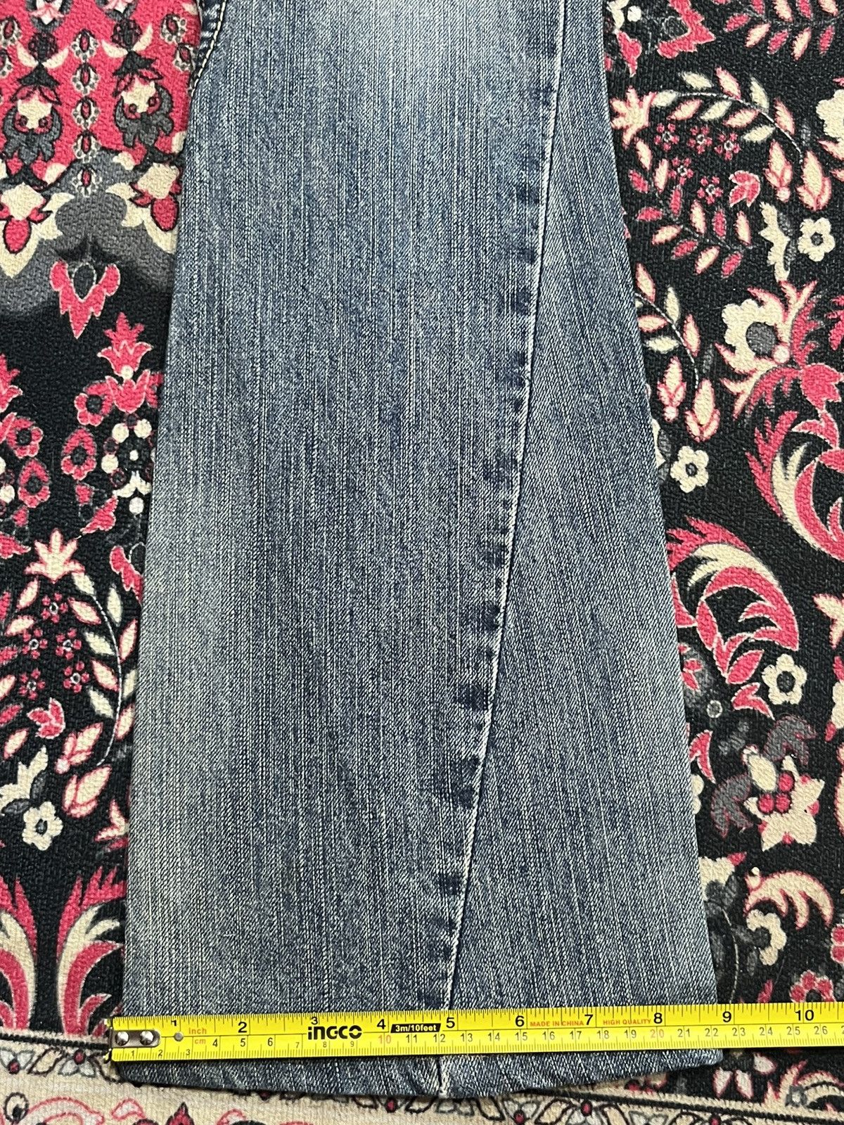 If Six Was Nine C Seventeen Cedi Sept Embroidery Pocket Distress Flare Jean Size 29" - 15 Thumbnail