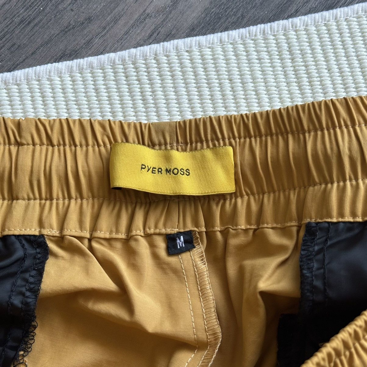 Pyer Moss Pyer Moss Yellow and Pink Wave Track Shorts Size US 31 - 3 Thumbnail