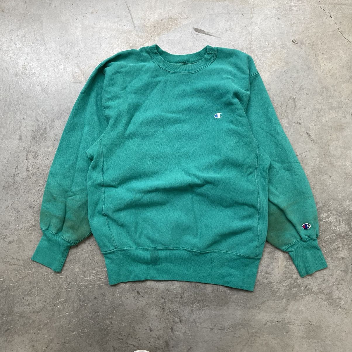 Champion sweater teal 90s best sale