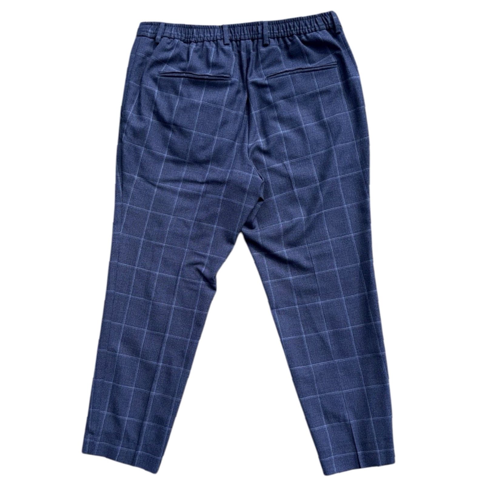 Vintage Hugo Boss Sweatpants Blue Checkered Drawstring 48 Men Pants Regular Size 48 Mens Size US 32 / EU 48 - 2 Thumbnail