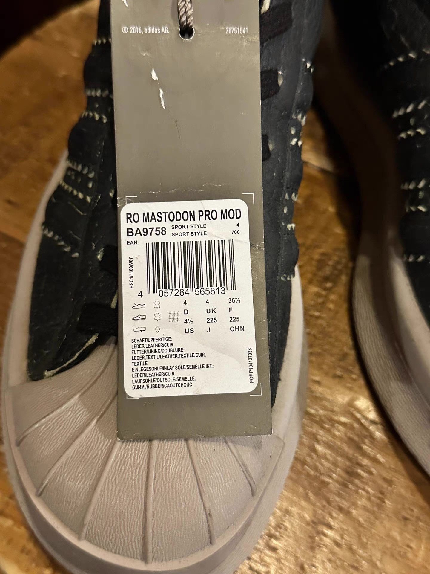 Rick Owens Rick Owens x Adidas 16FW Black Mastodon Pro Model Ｑ25 Size US 4.5 / IT 34.5 - 4 Thumbnail