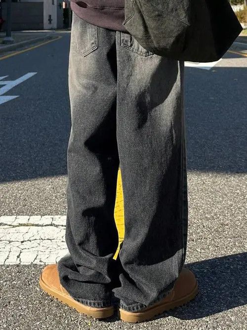 Japanese Brand Washed Skate Baggy Denim Jeans Loose Fit Size US 34 / EU 50 - 2 Thumbnail