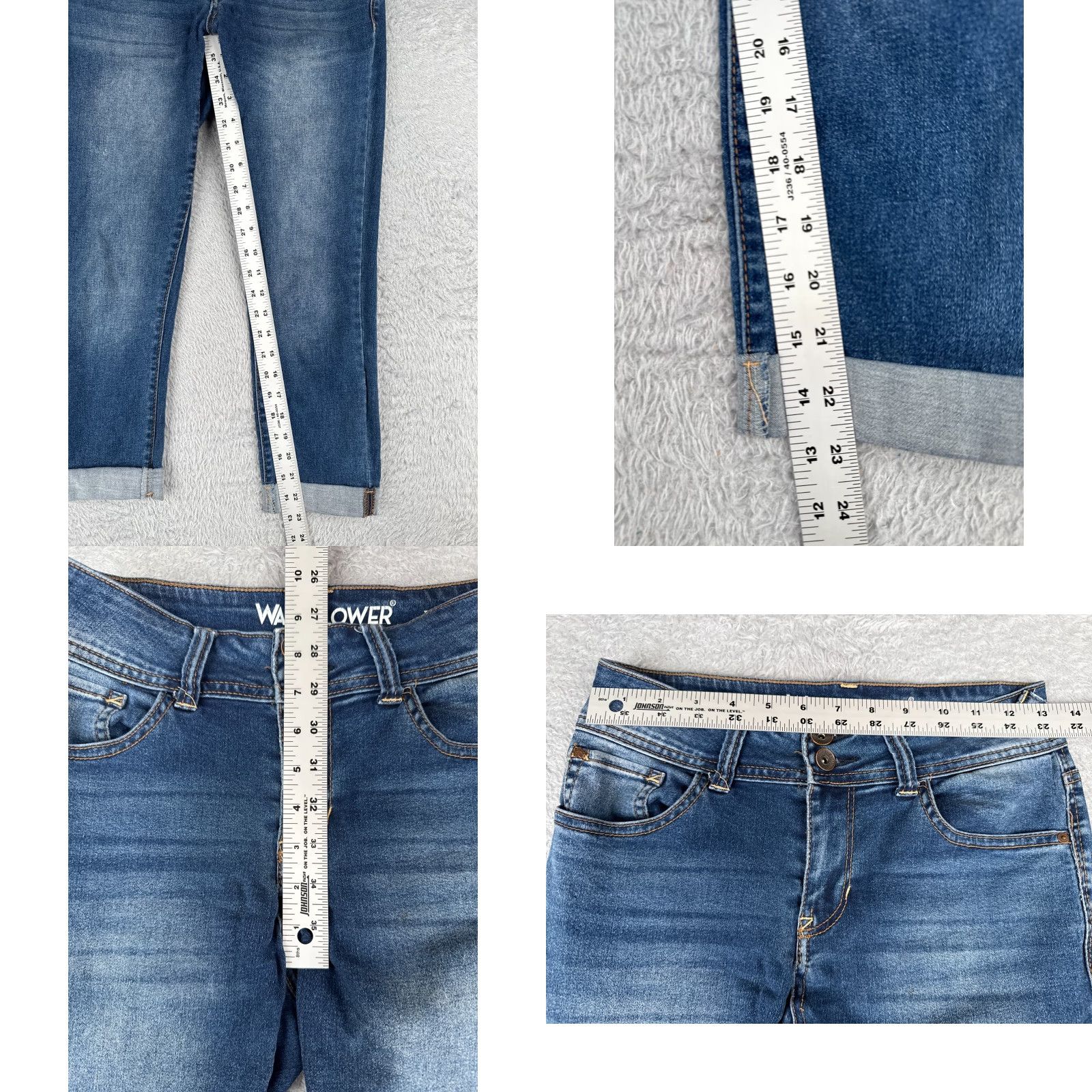 Vintage Wallflower Jeans Juniors 3 Blue Denim The Ultra Fit Capri Rolled Hem Mid 26x23 Denim Capri Jeans Women’s Regular Blue 26x23 3" Size 26" / US 2 / IT 38 - 8 Thumbnail