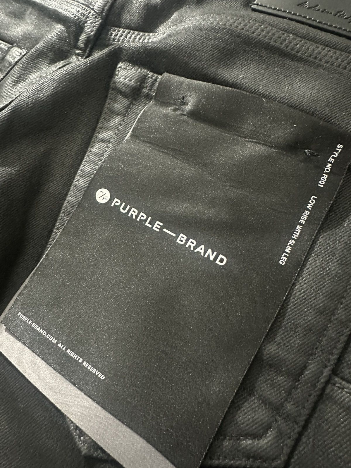 Purple Brand BLACK LABEL P001 LOW RISE SKINNY JEAN - Leathered Size US 32 / EU 48 - 4 Thumbnail