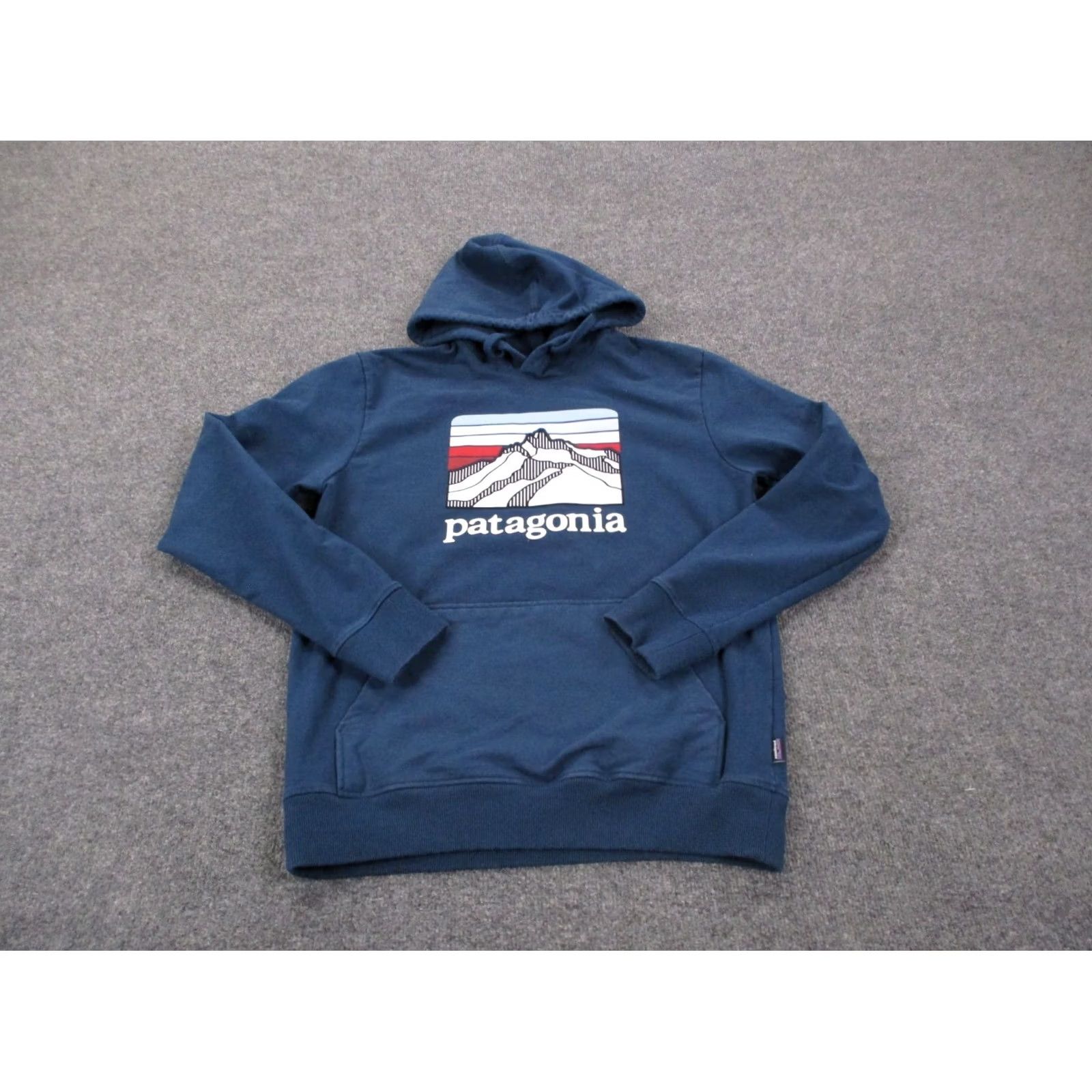 Patagonia Patagonia Hoodie Sweatshirt Men M Blue Logo Pullover Hooded Knit Thermal Casual Graphic Print 39584 Mens Size US M / EU 48-50 / 2 - 2 Thumbnail