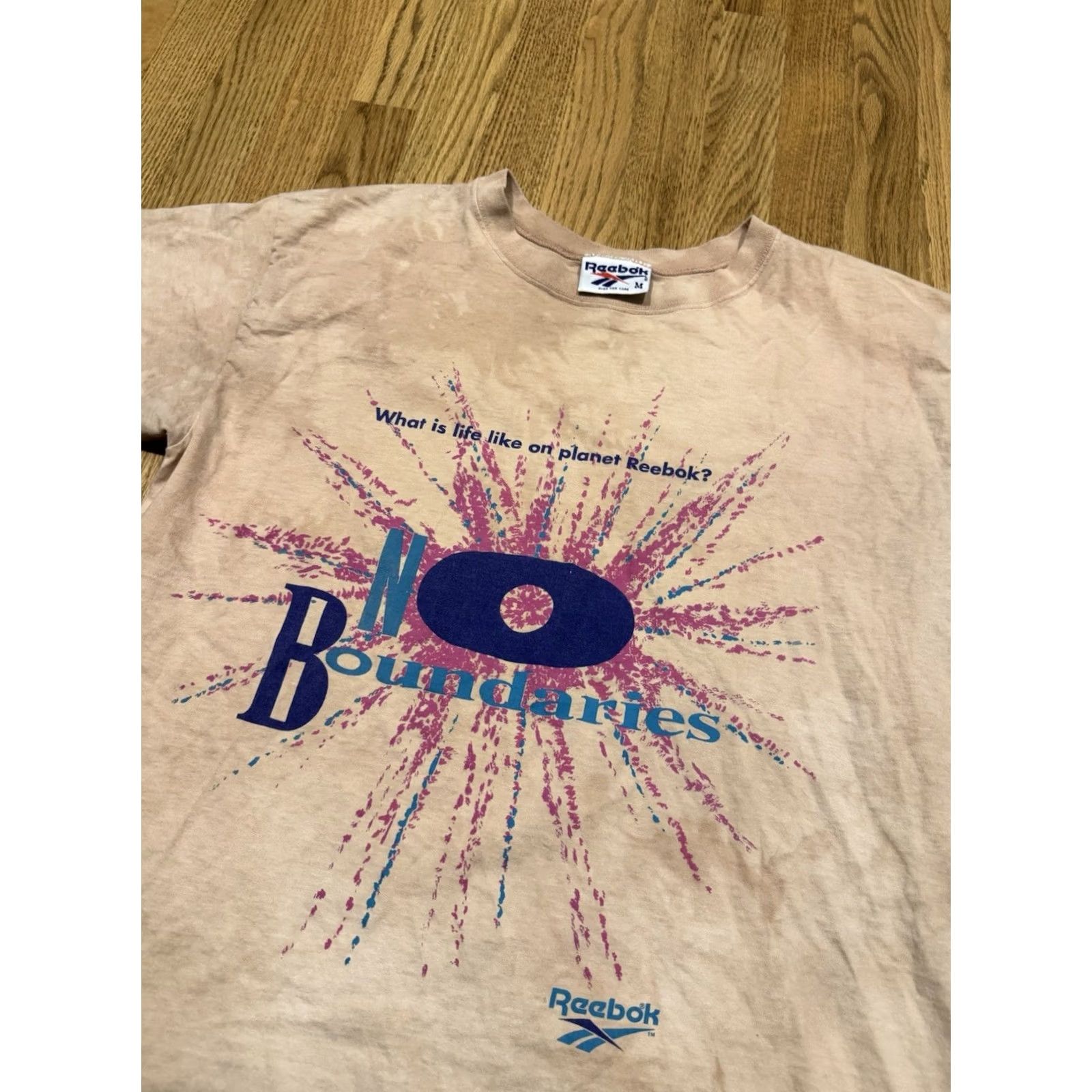 Reebok VINTAGE Reebok Planet No Boundaries Shirt Medium 90s Vtg T Size US M / EU 48-50 / 2 - 3 Thumbnail
