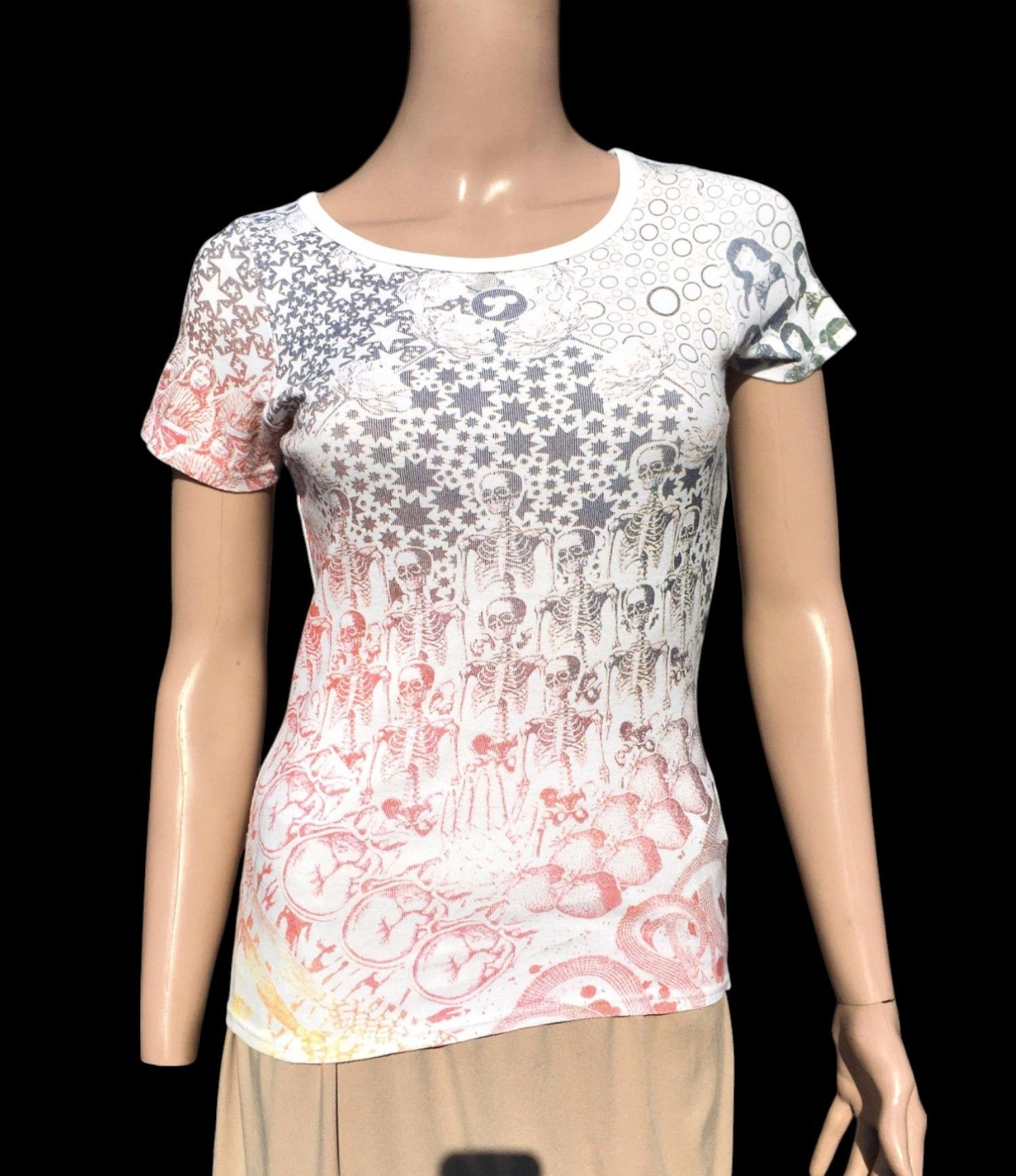 Hysteric Glamour Vintage 1990s Colorful Snake Print T Shirt