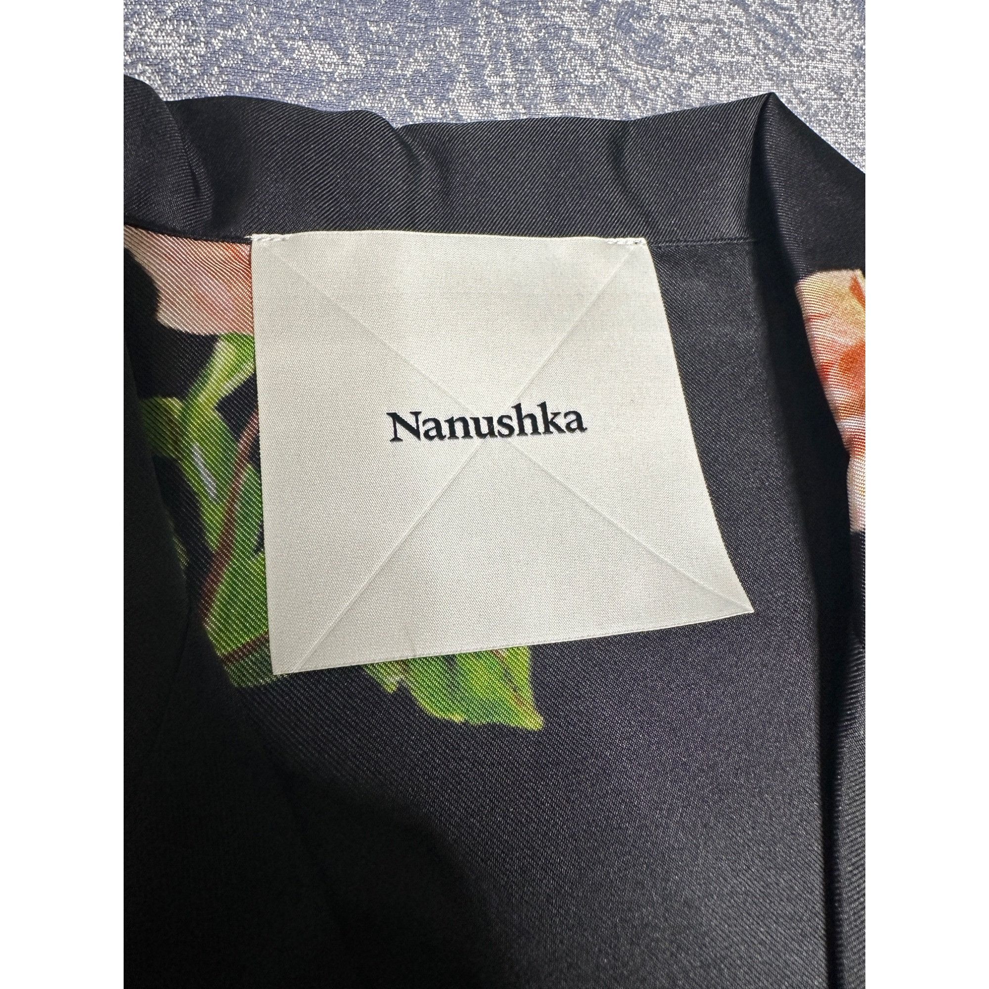 Nanushka Nanushka Valley Silk Cropped Twill Long Sleeve PY Jama Shirt Size L / US 10 / IT 46 - 6 Thumbnail