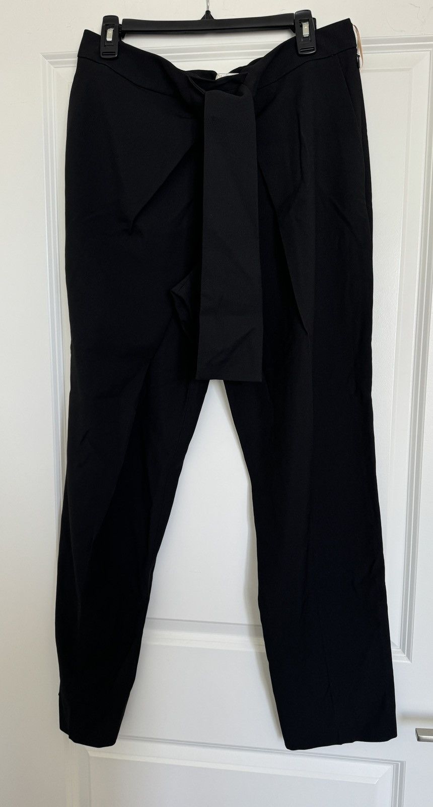 Chloe Chloe Black High Waisted Pants Attached Wrap Tied Belt Size 30" / US 8 / IT 44 - 2 Thumbnail
