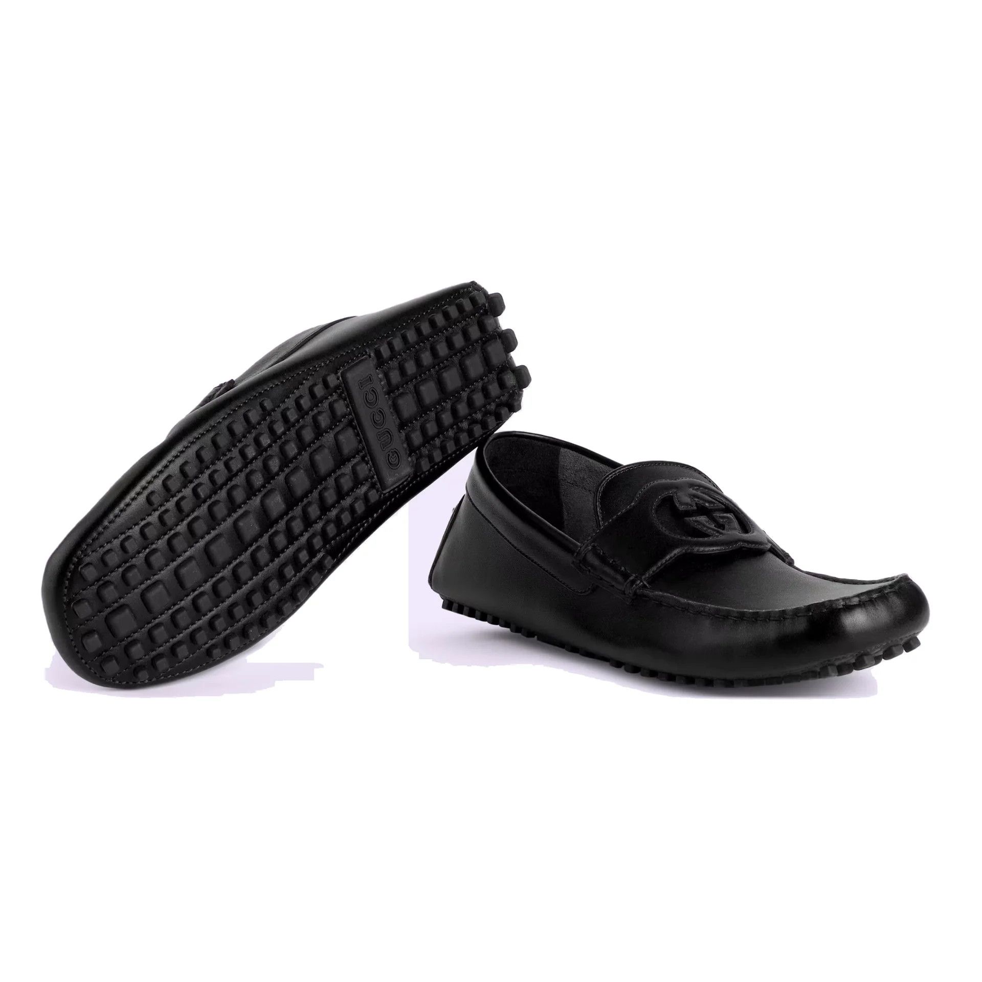 Gucci o1s1wg111025 Interlocking G Driver Shoes in Black Size US 6 / EU 39 - 5 Thumbnail